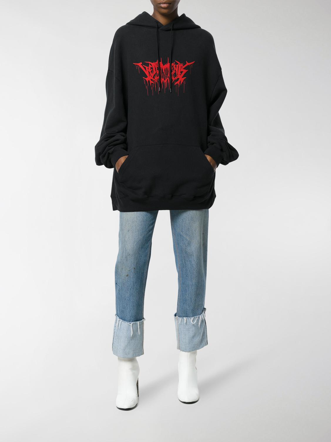 Vetements Tour Oversized Cotton Hoodie in Black | Lyst
