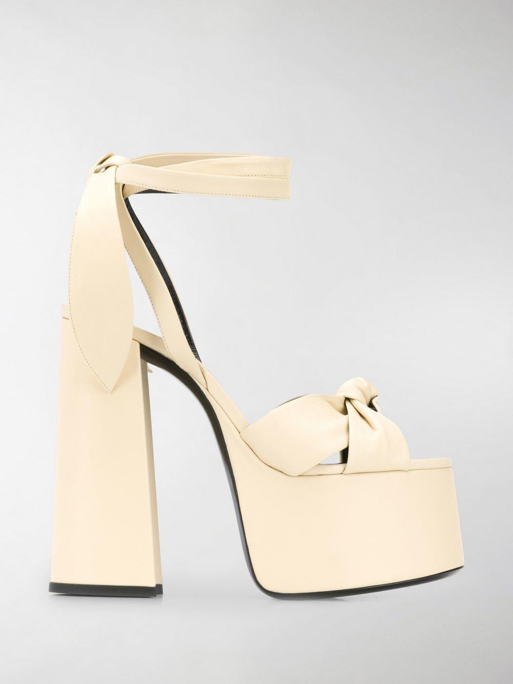 Saint laurent paige knotted platform sandals Clearance