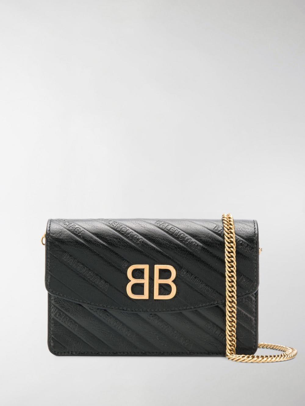 Balenciaga Bb Chain Quilted Bag in Black - Lyst