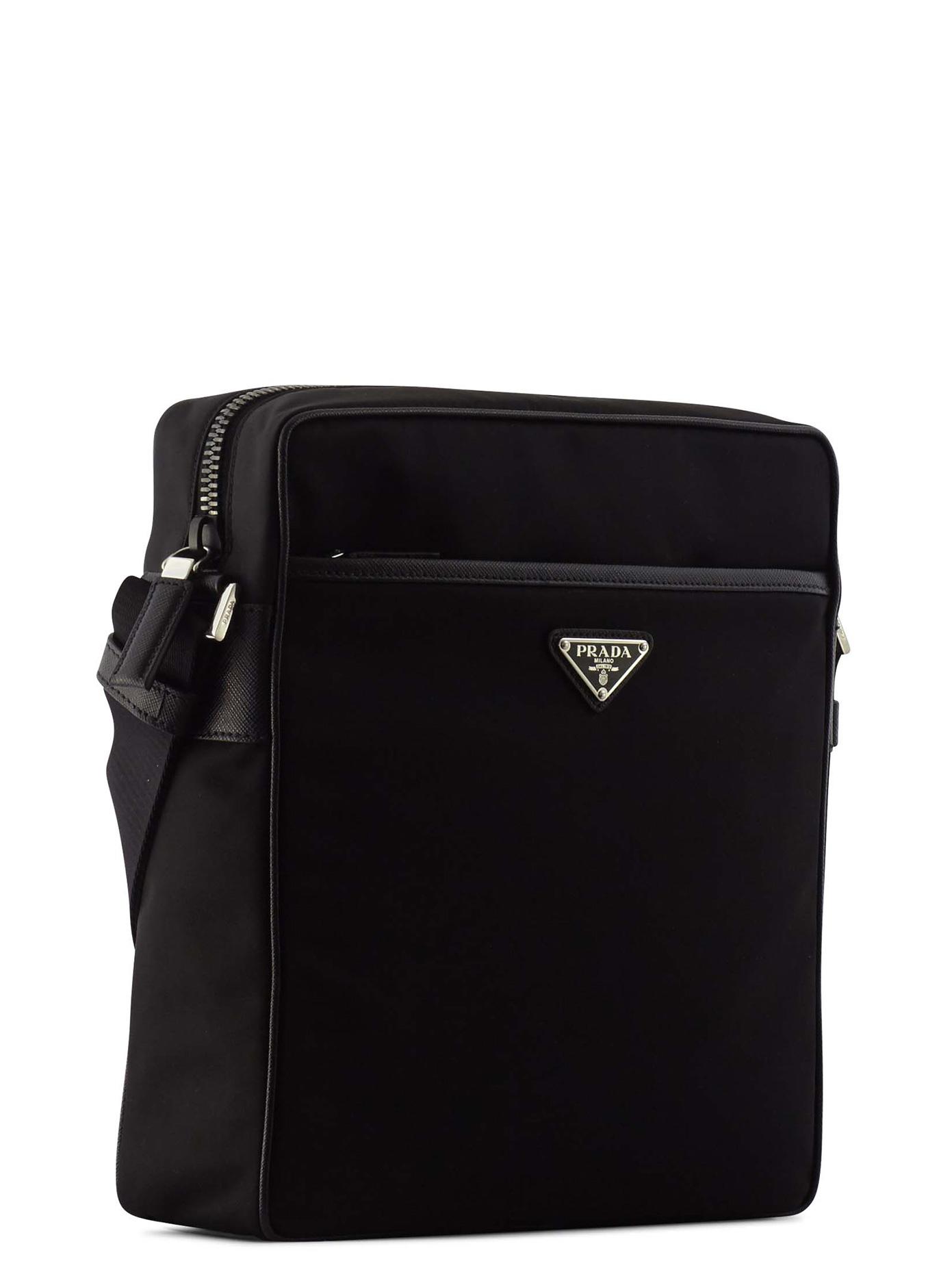 Lyst - Prada Nylon Crossbody Bag in Black for Men