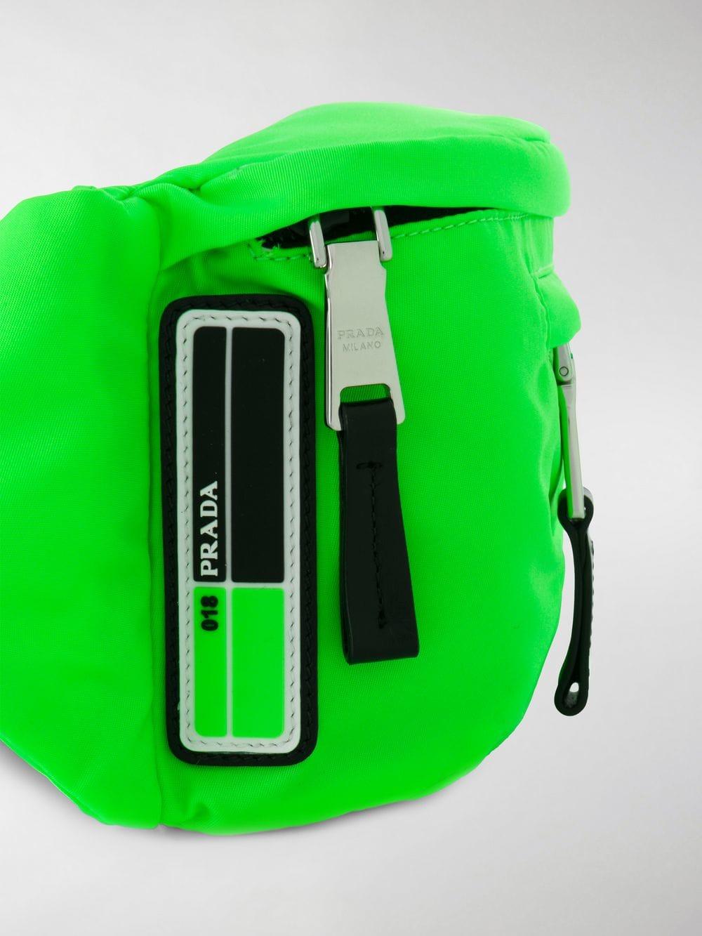 Prada Neon Green Technical Fabric Belt Bag for Men Lyst