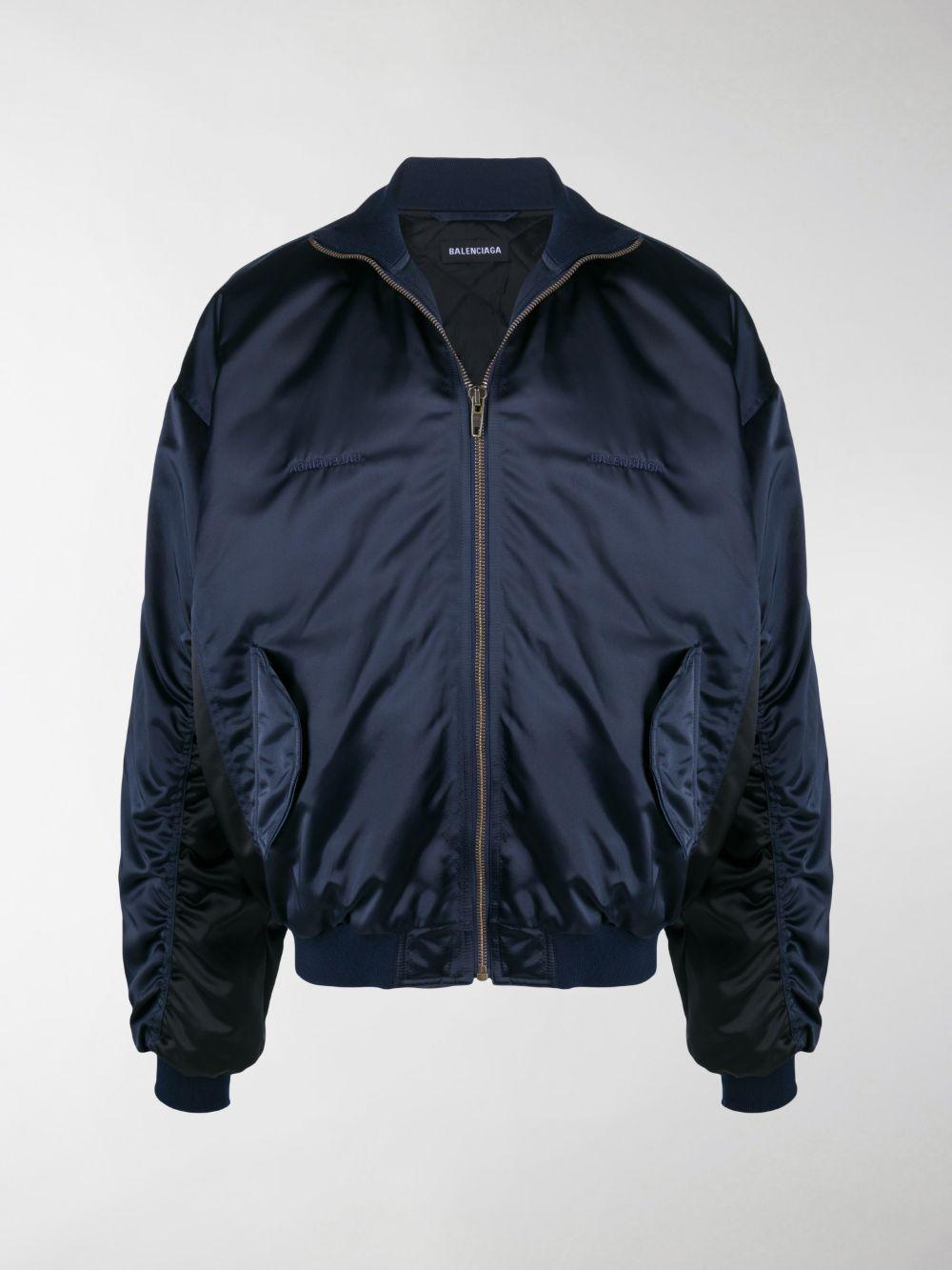 balenciaga blue bomber jacket