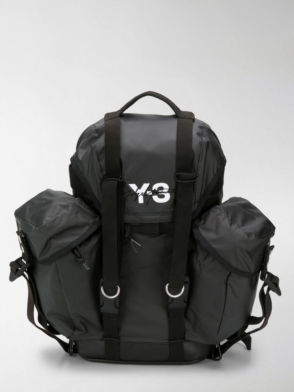 Y3 Xs Utility Logo Print Backpack in Black for Men Lyst