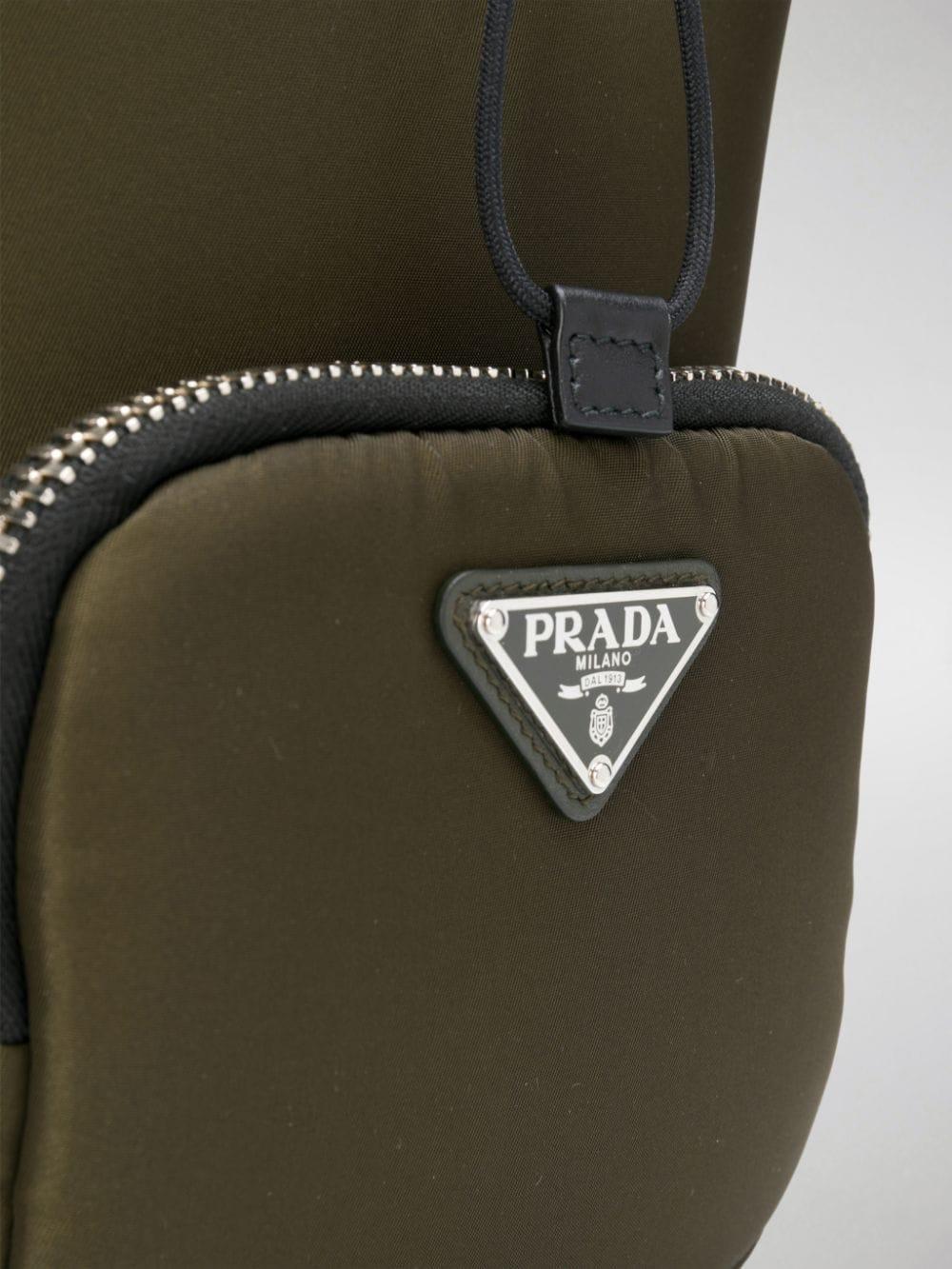 Prada Nylon Drawstring Bucket Bag in Green Lyst