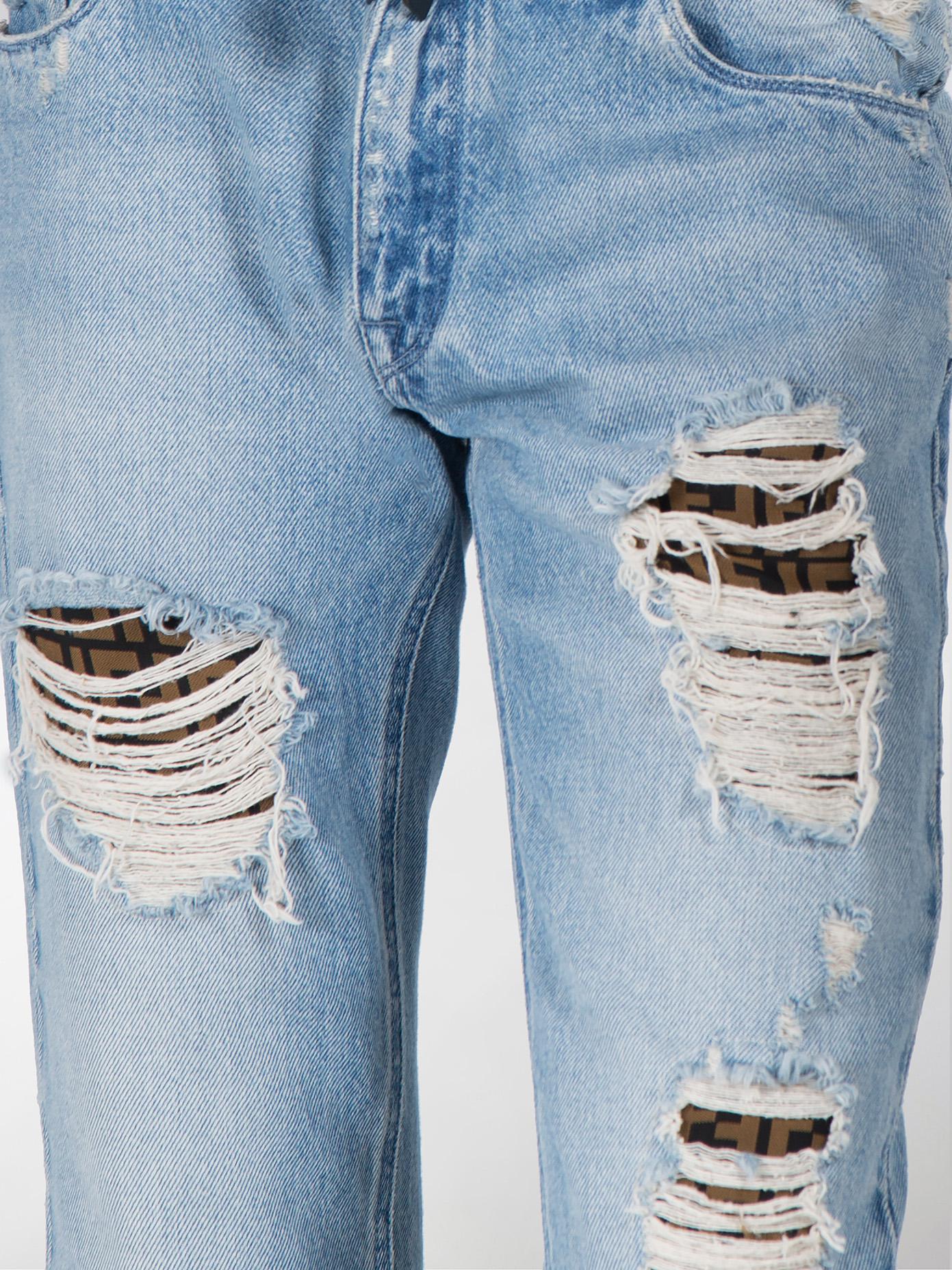 fendi ripped jeans