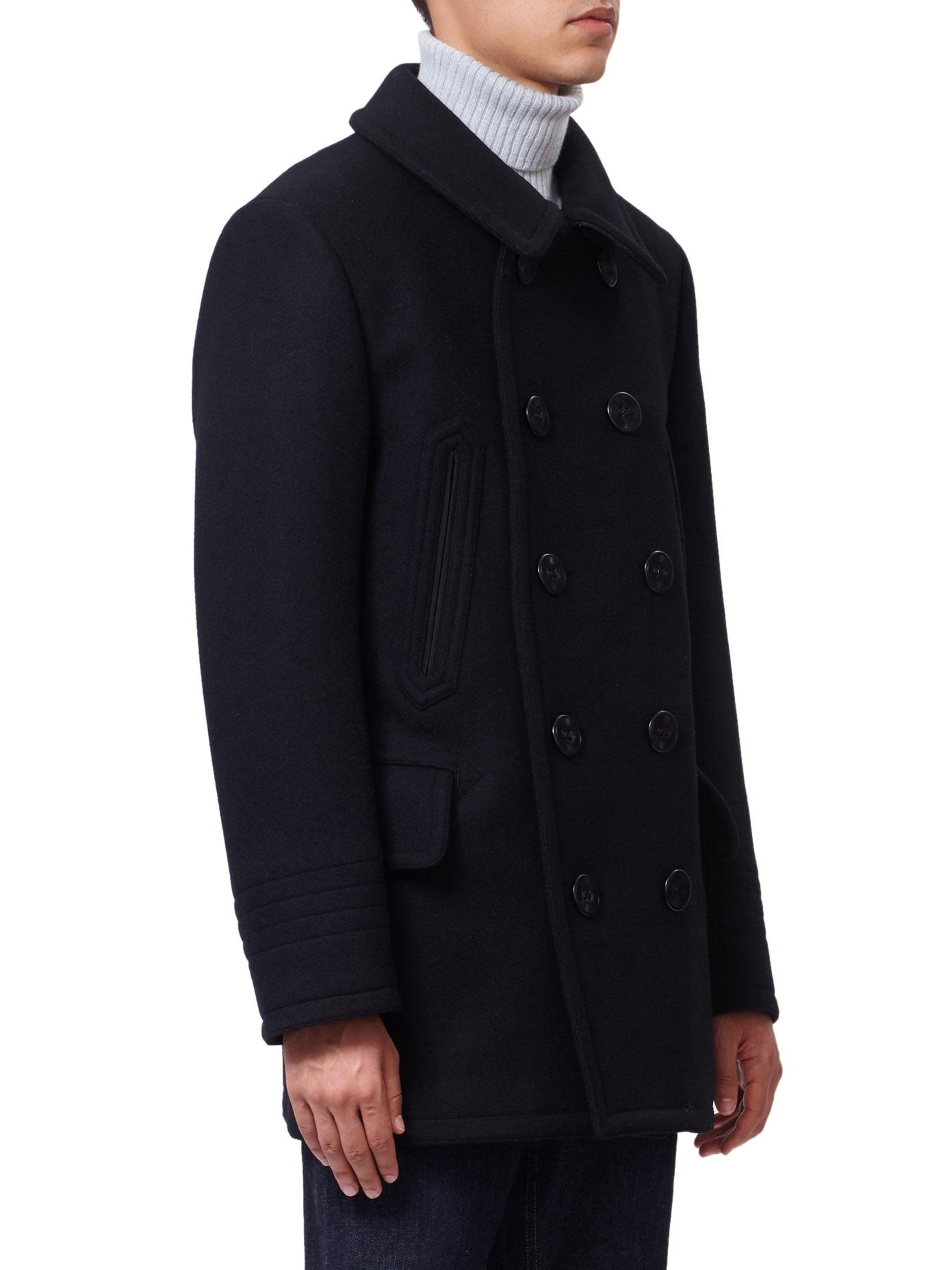Tom Ford Double-breasted Wool Coat in Black for Men - Lyst