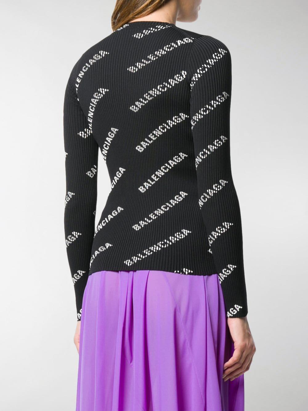 balenciaga logo sweater womens