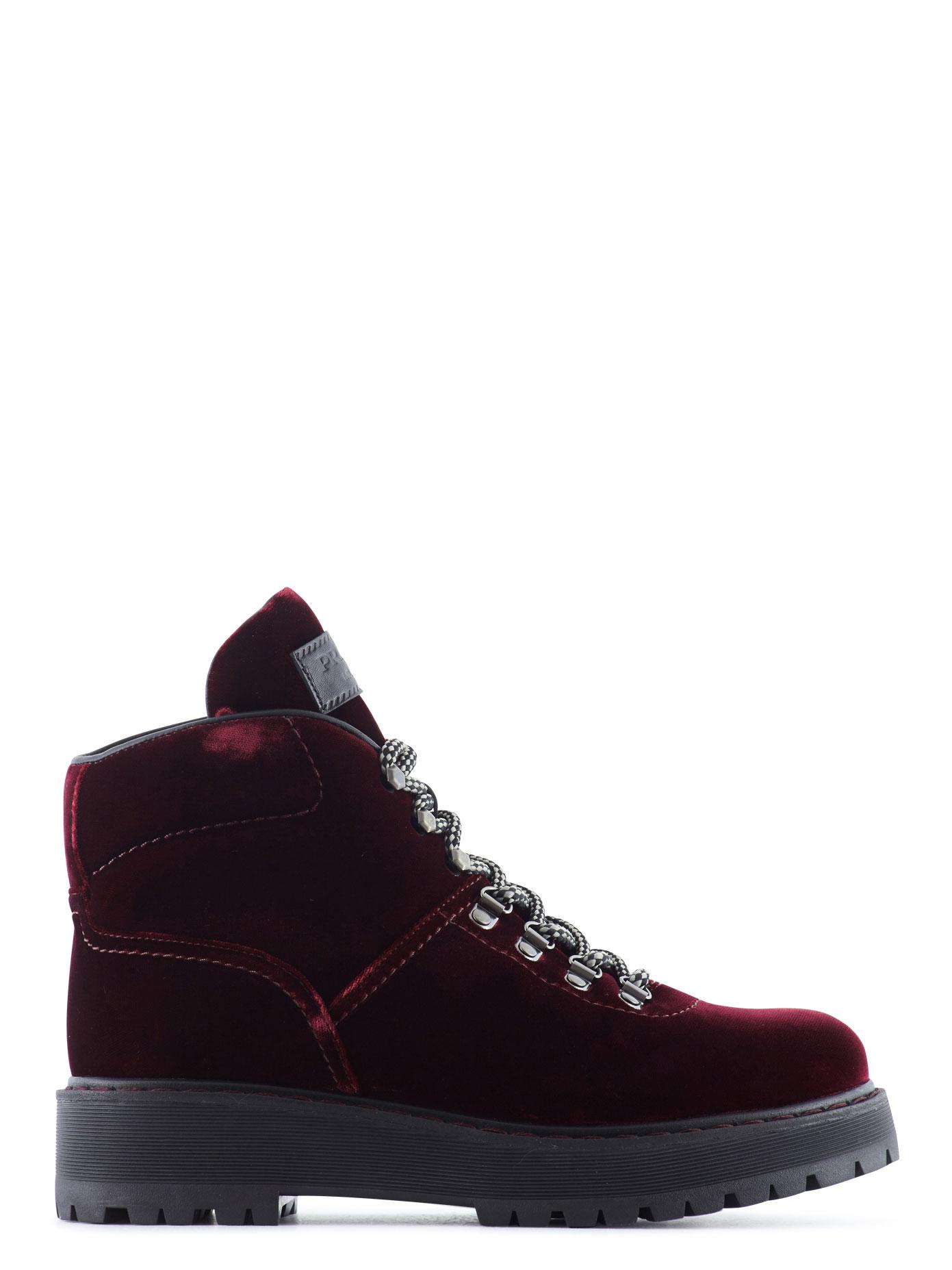prada velvet hiking boots