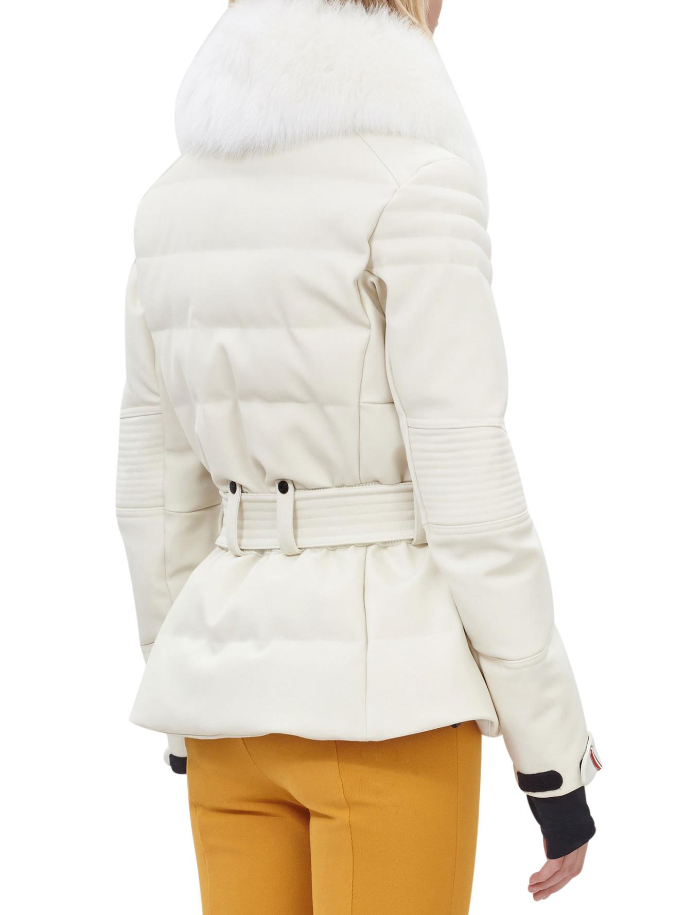 3 MONCLER GRENOBLE Fur Collar Quilted Jacket in White | Lyst