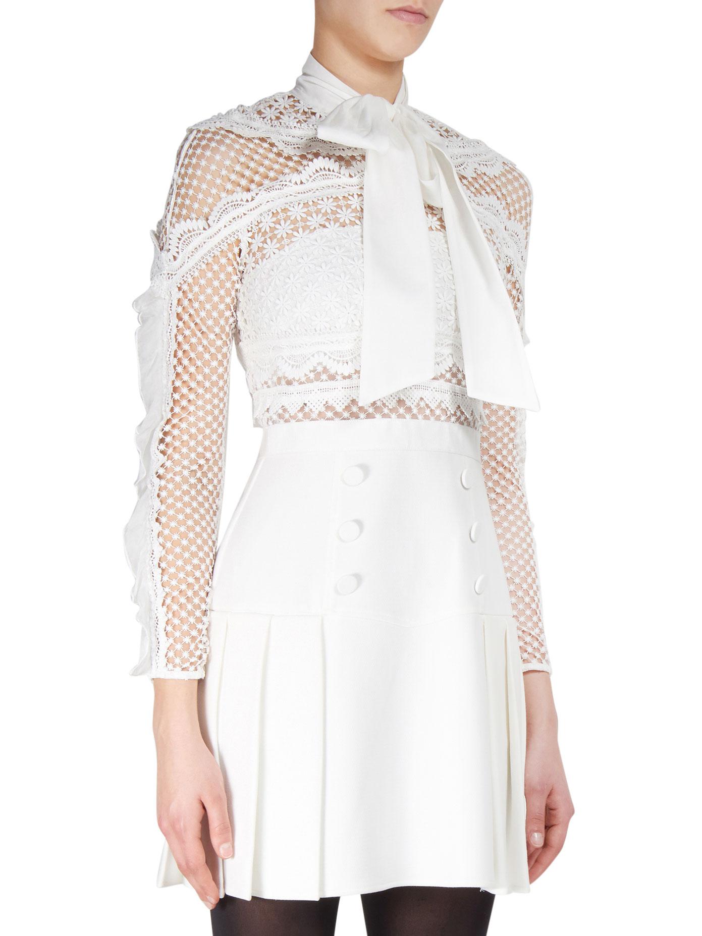 self portrait bellis lace trim dress