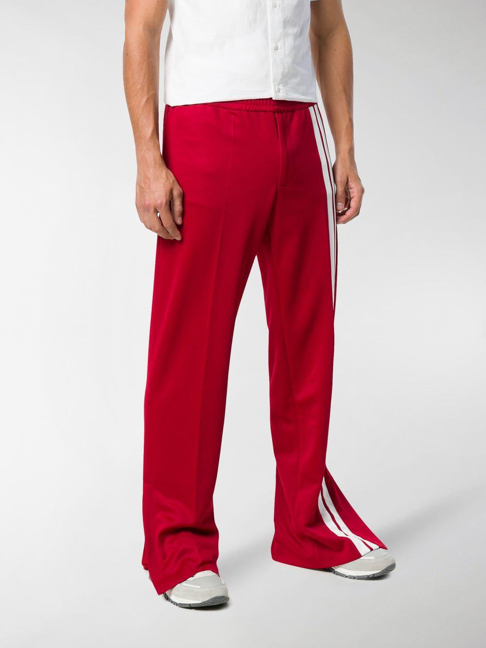 Valentino Side Stripe Track Pants in Red for Men | Lyst