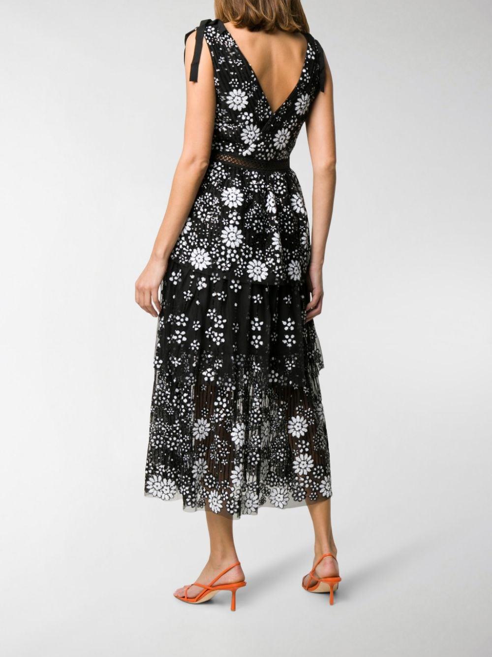 self portrait black sequin dress