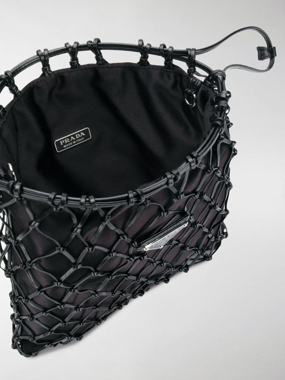 prada silk net bag