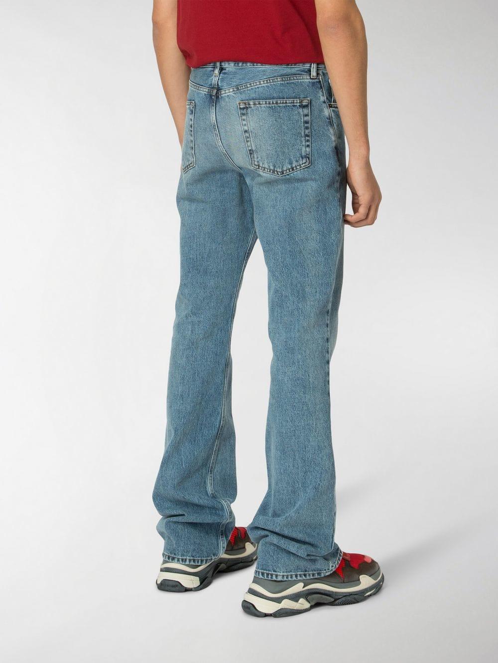 Balenciaga Denim Straight Bootcut Jeans 