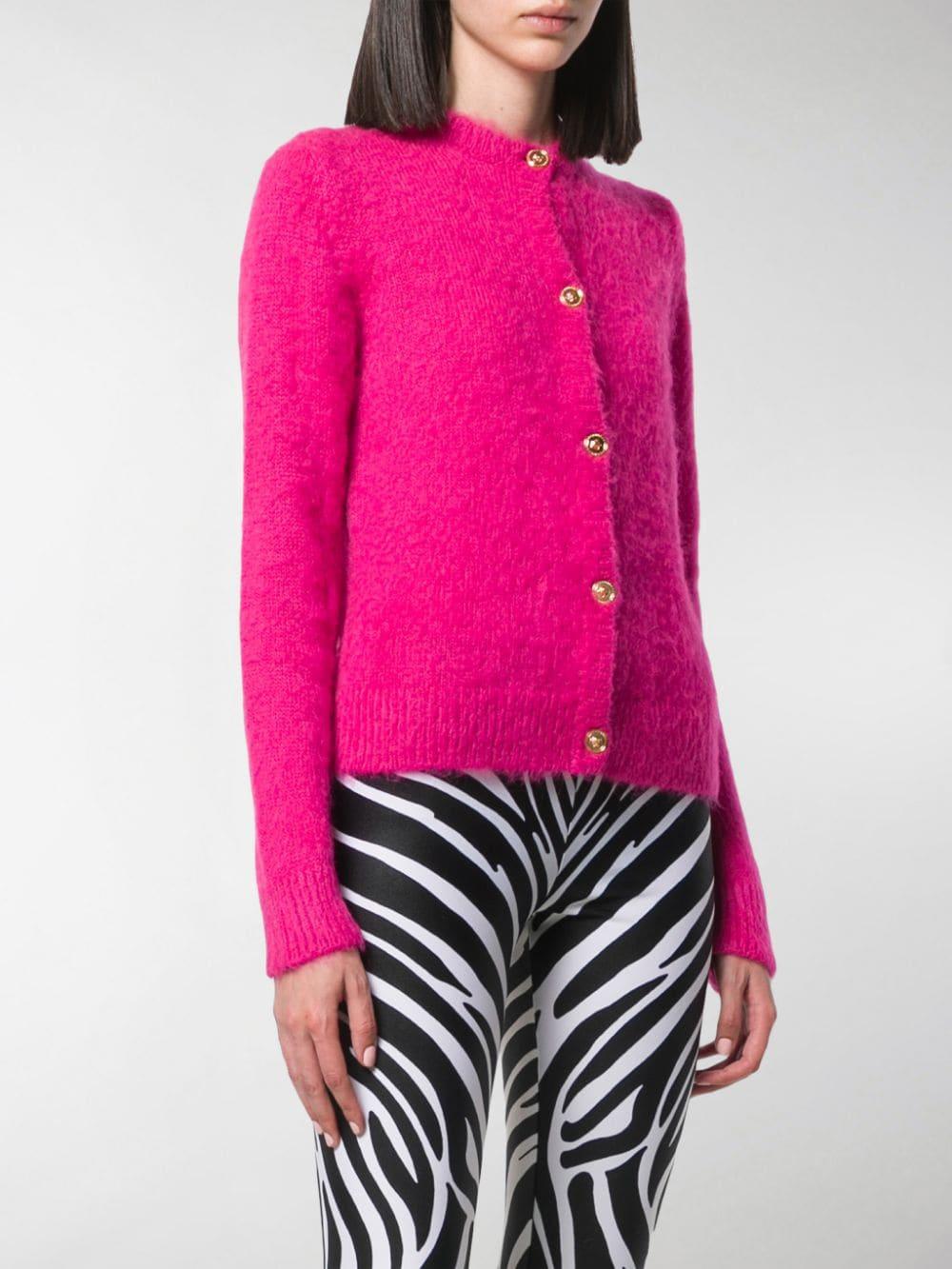 Versace Knitted Cardigan in Pink Lyst