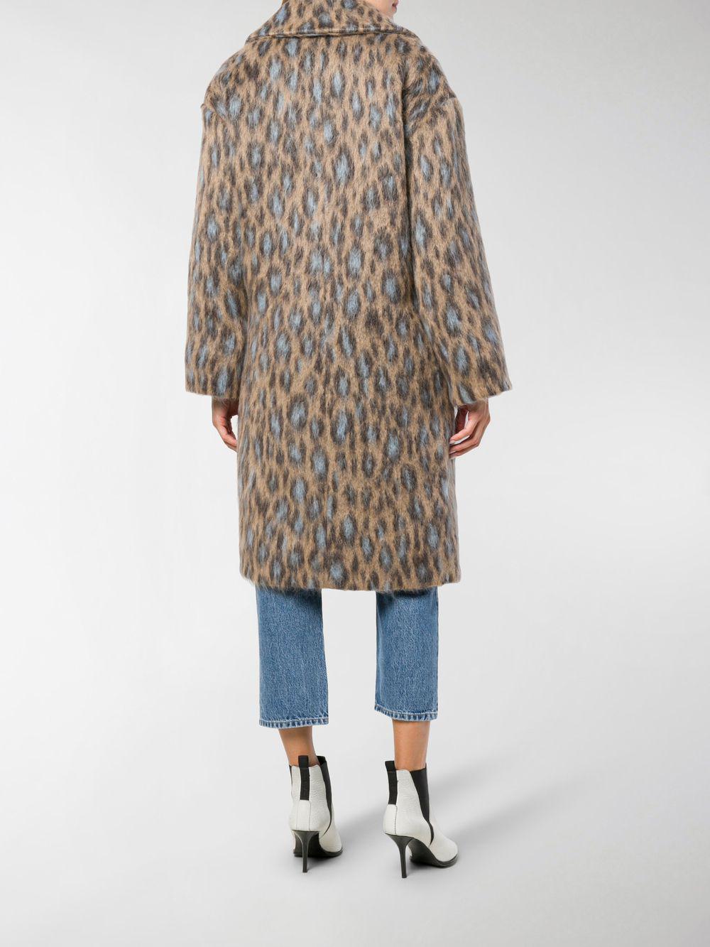kenzo leopard print coat