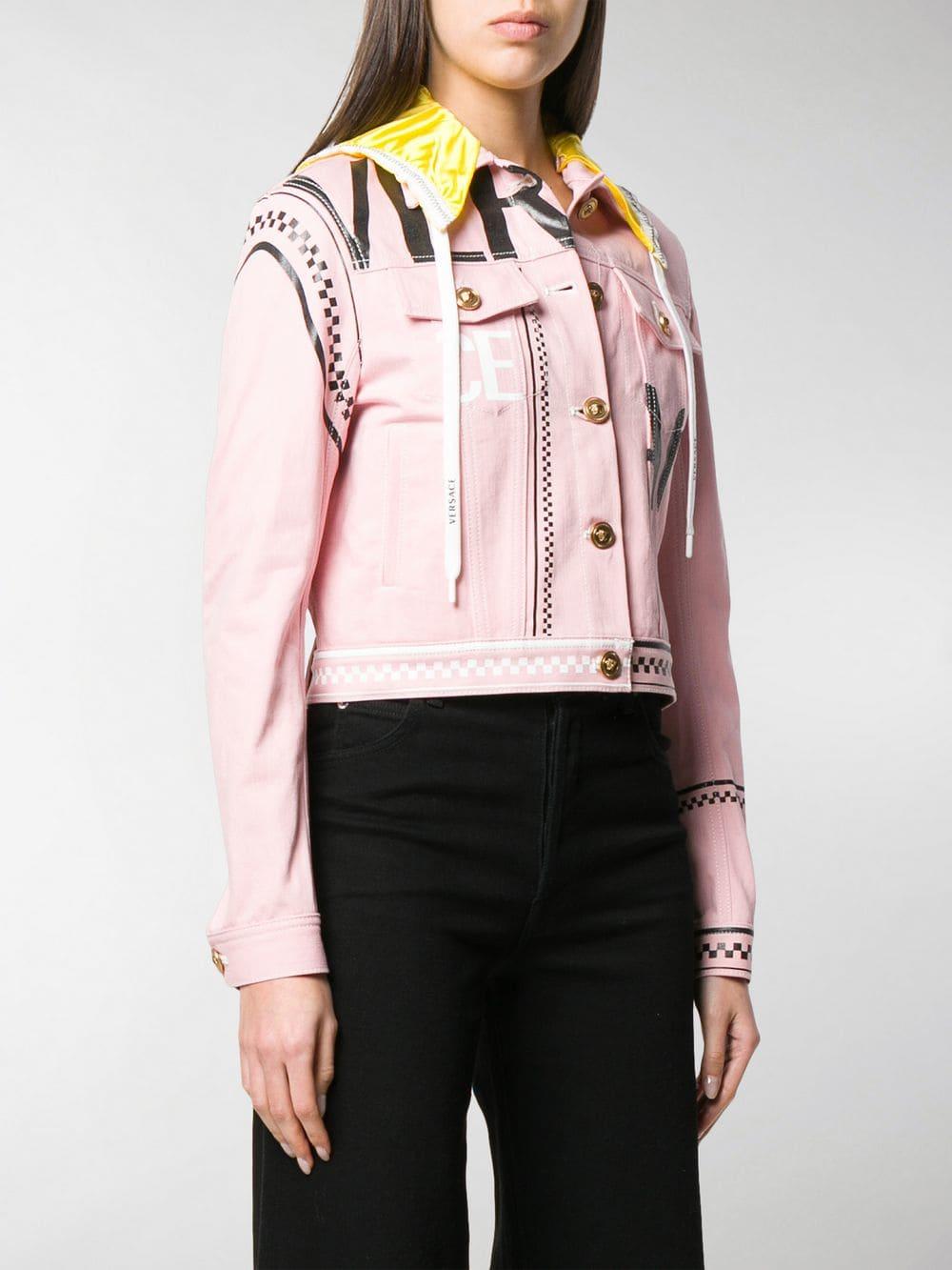 versace pink jacket