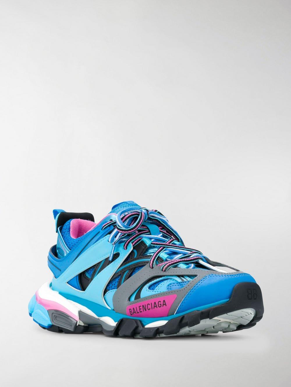 balenciaga track sneakers blue