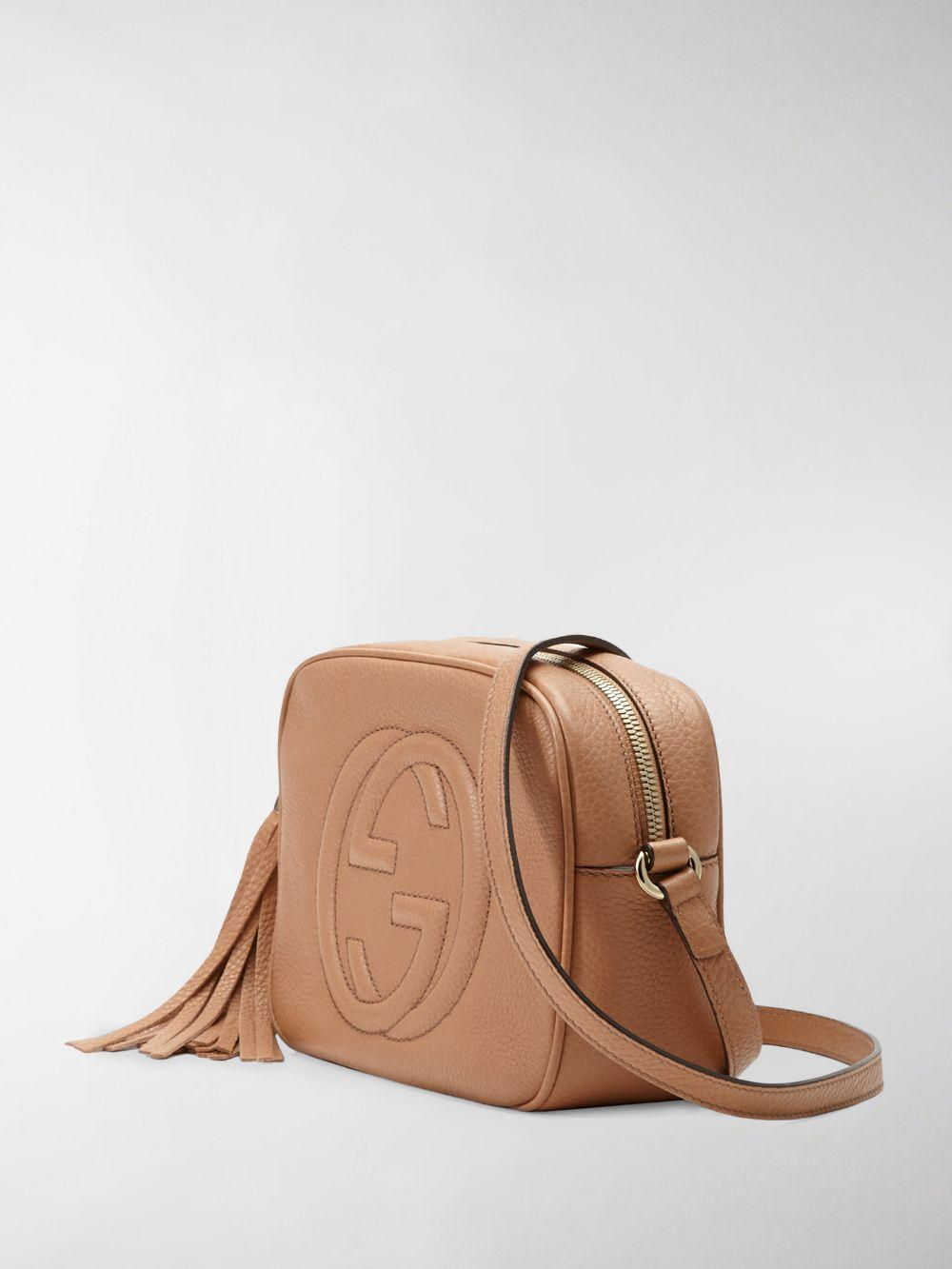 gucci black leather disco cross body bolsa