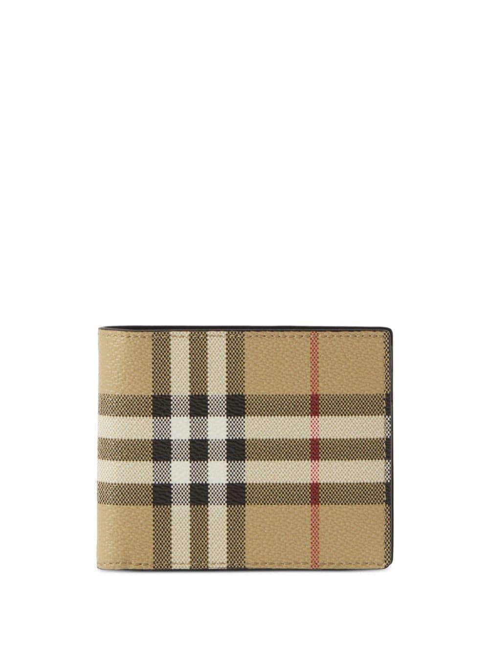 Burberry Hipfold Wallet In Dark Birch Brown