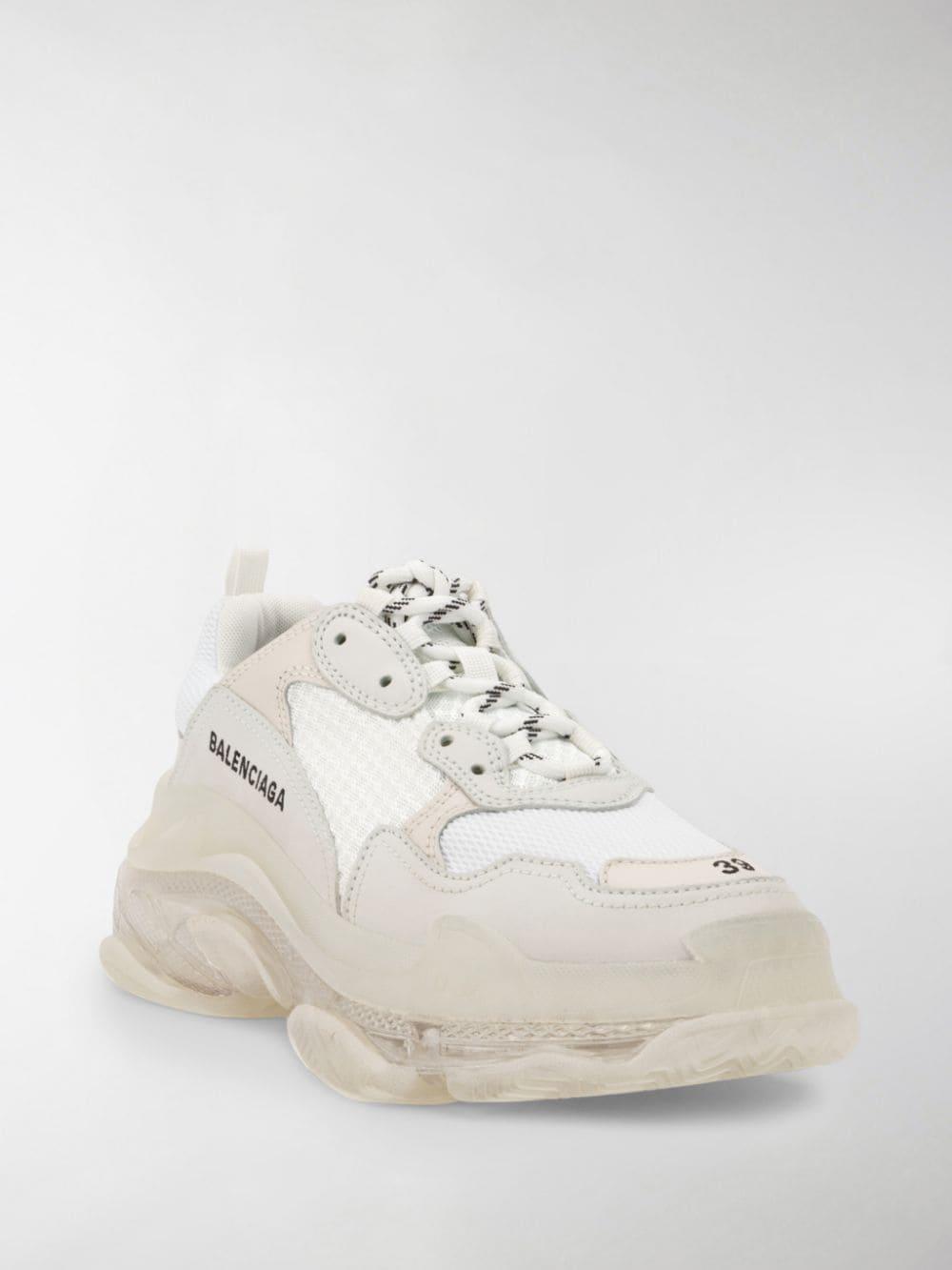 Balenciaga Triple S Sneakers in White - Lyst
