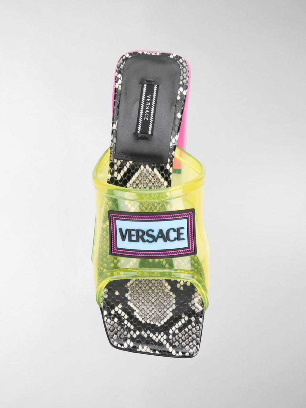 versace 70 pvc snake sandals