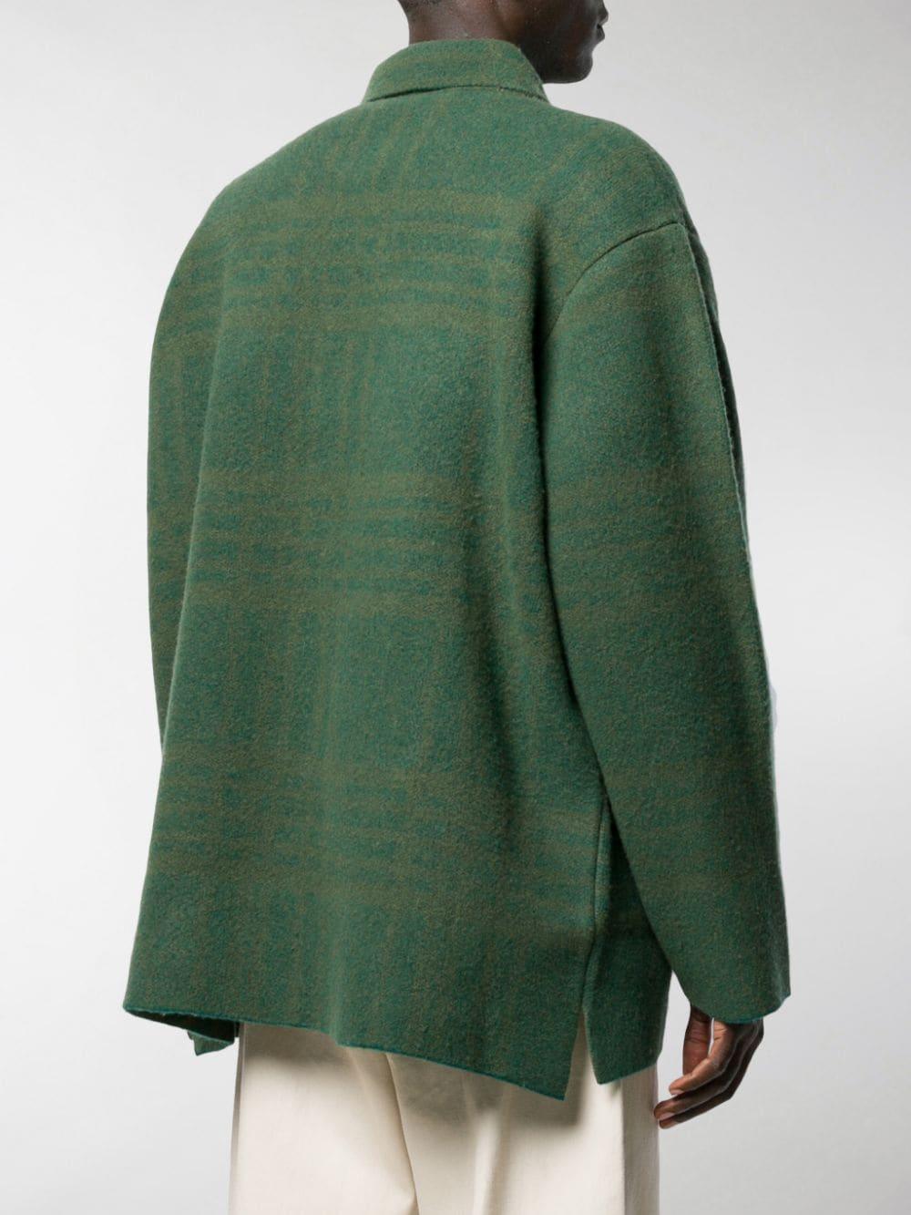 Jacquemus Checked Shirt Jacket in Green 