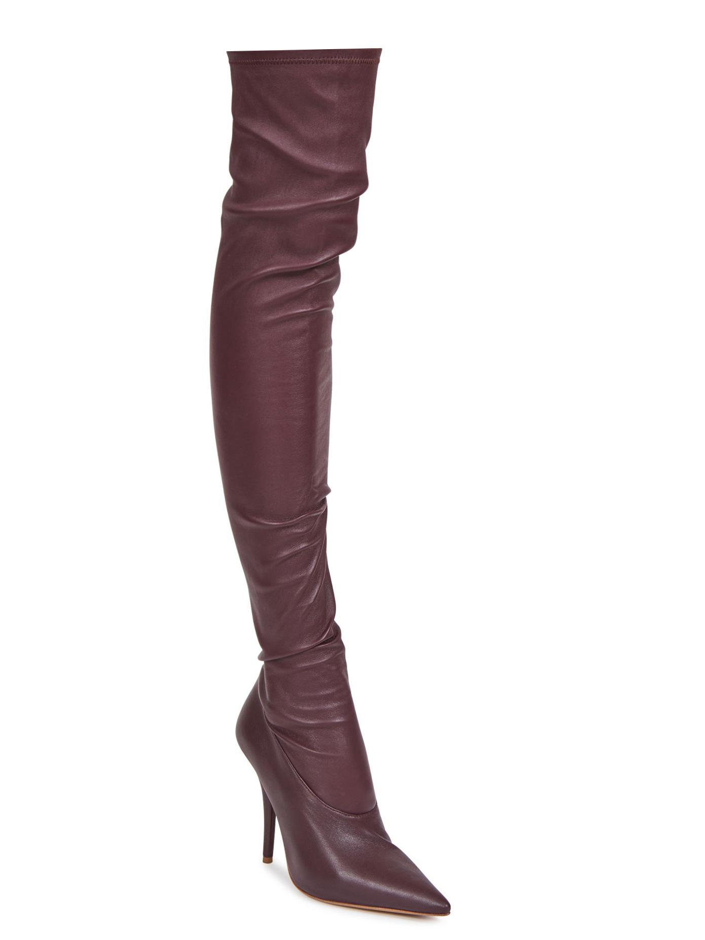 Yeezy Stretch Leather Thigh High Boots 