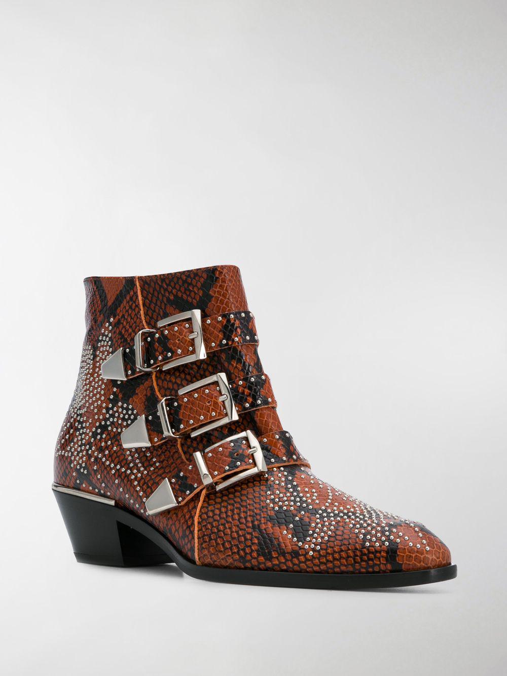 chloe python boots