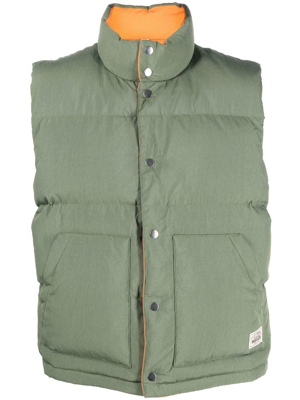 Stussy Reversible Padded Gilet in Green for Men | Lyst