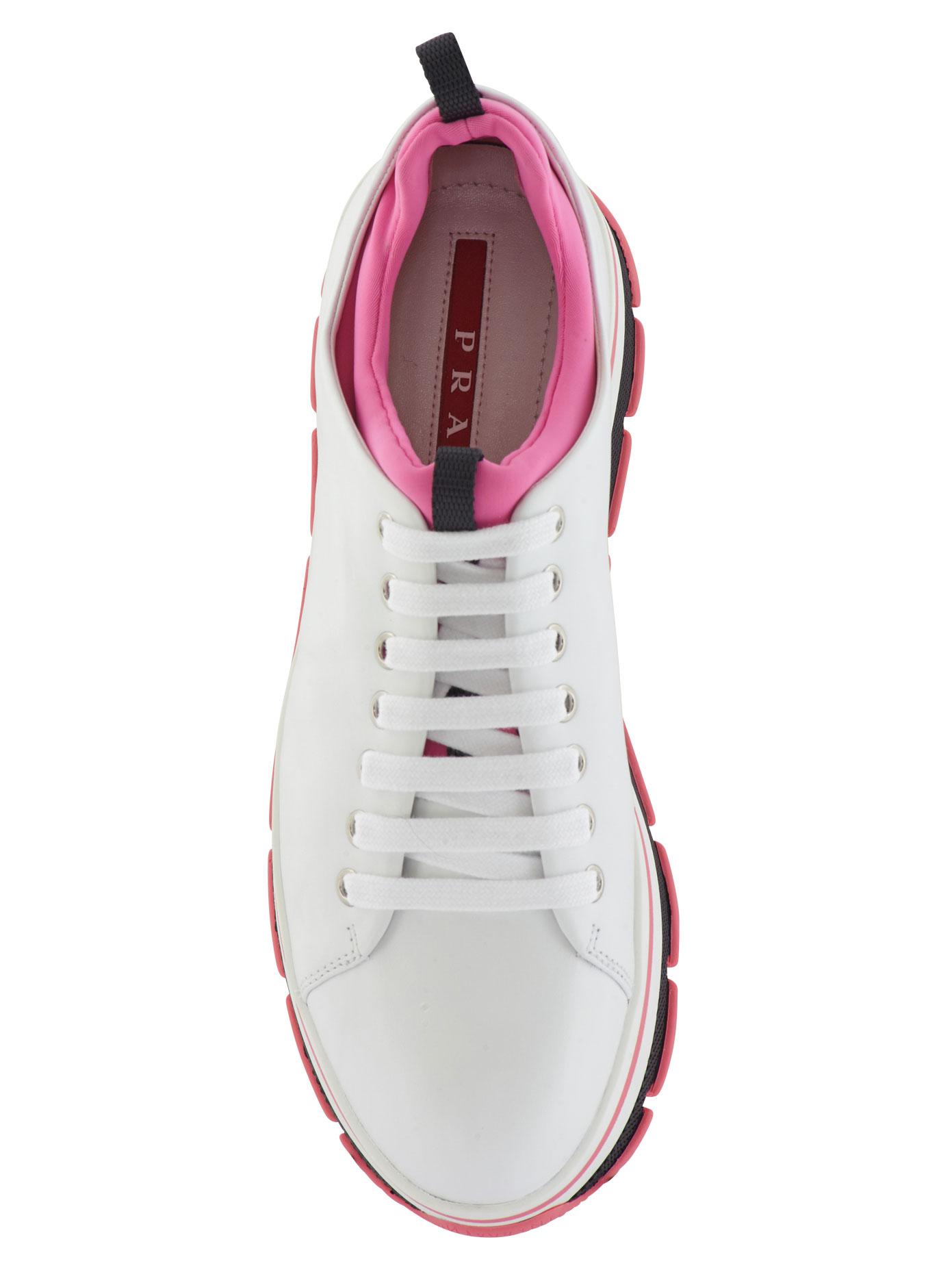 prada platform white sneakers