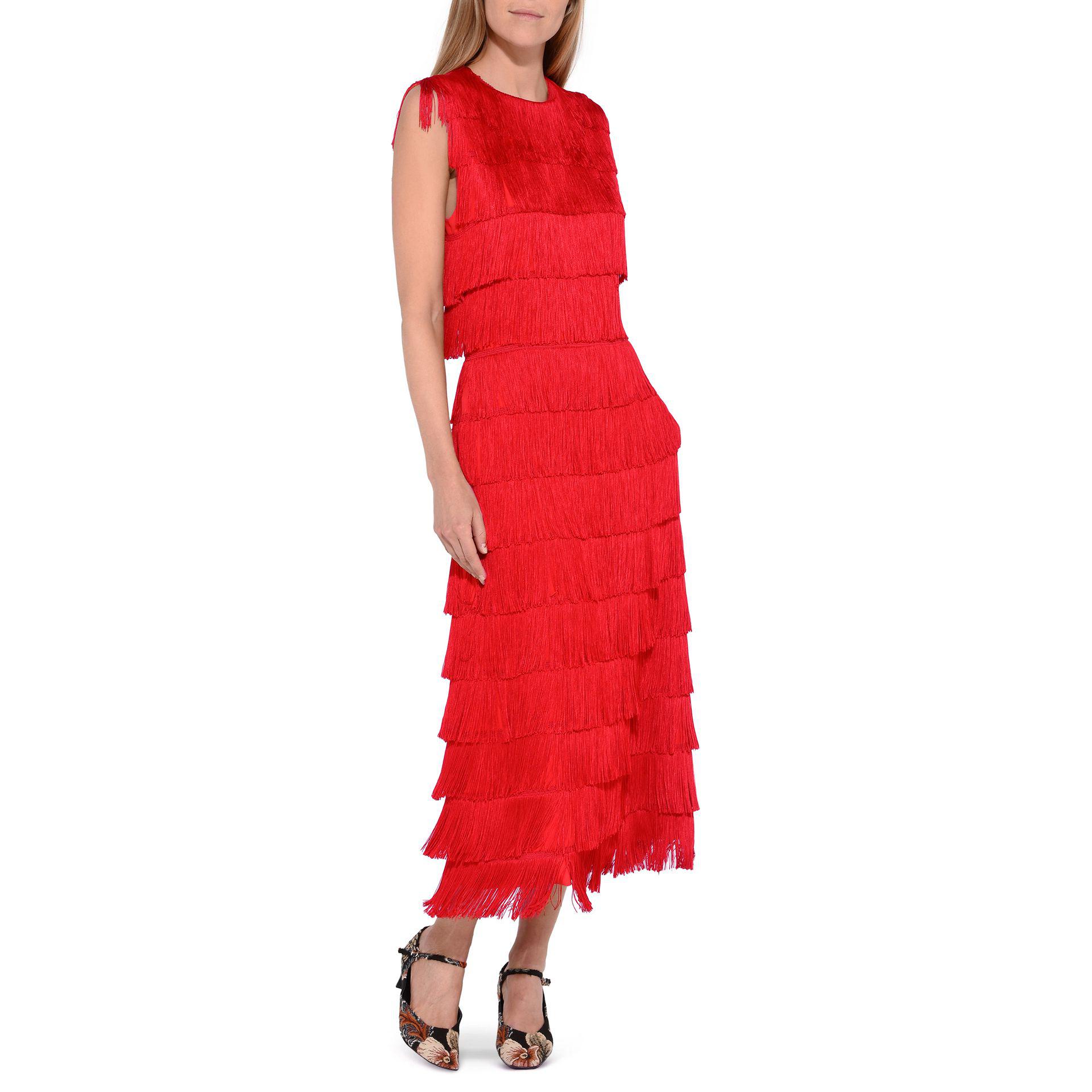 Stella McCartney Emma Red Fringe Dress | Lyst