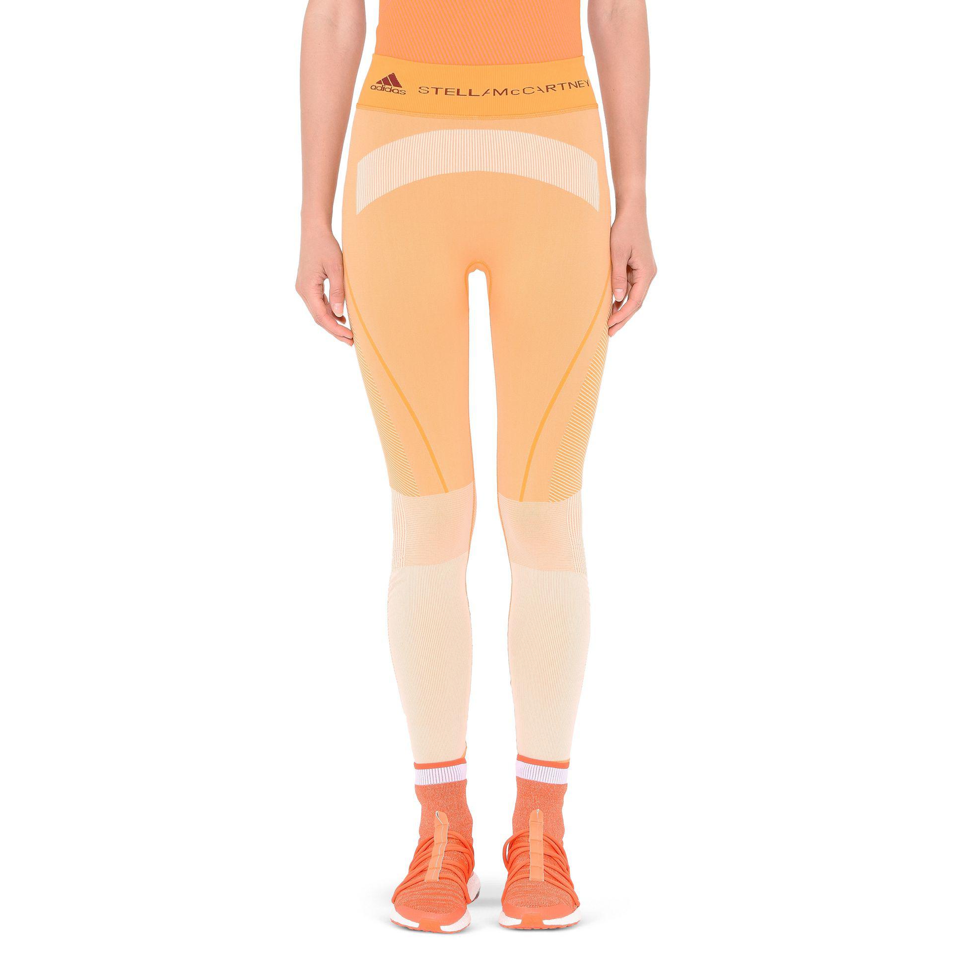 Orange Seamless Yoga Tights | Lyst