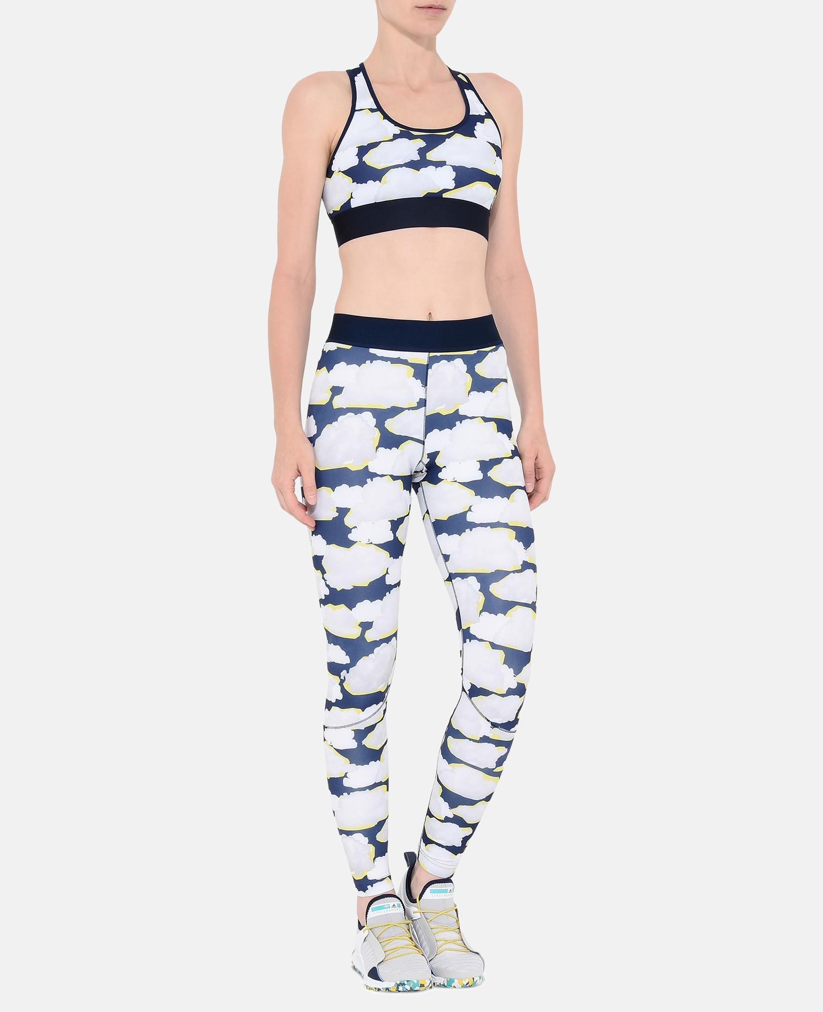 Adidas By Stella Mccartney Synthetic Cloud Print Leggings In Blue Lyst