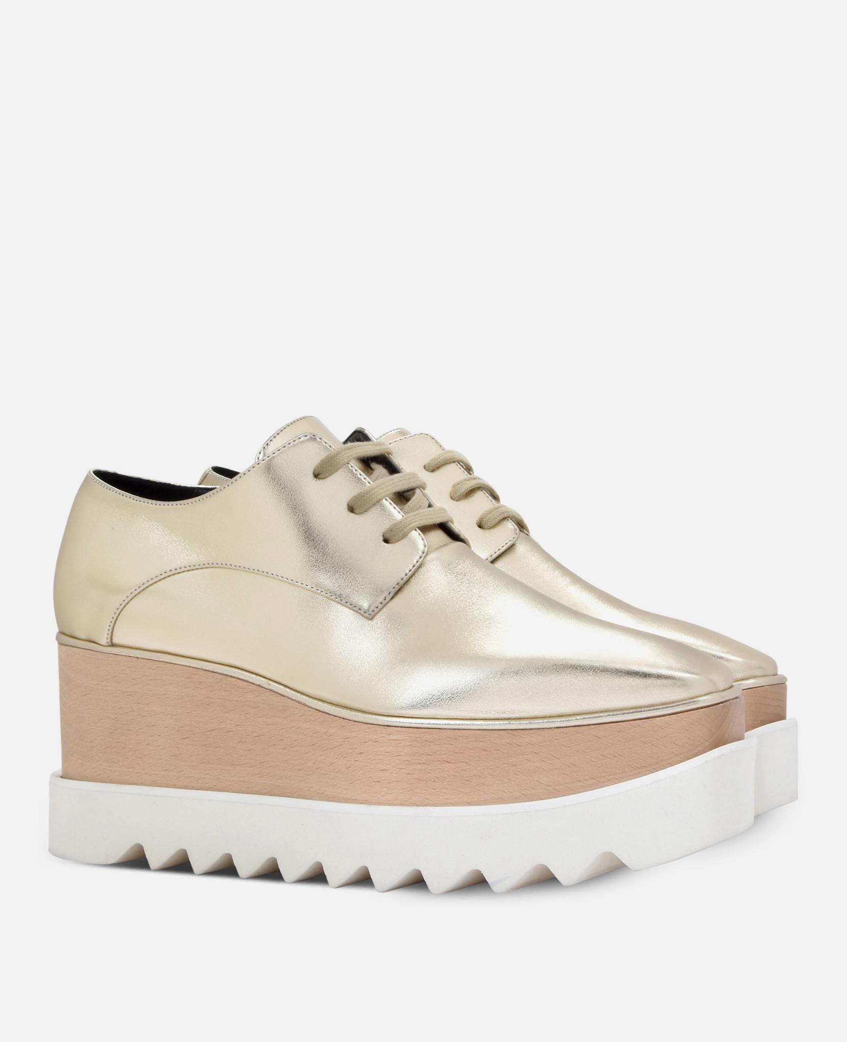 Stella McCartney Rubber Pale Gold Elyse Shoes in Yellow | Lyst