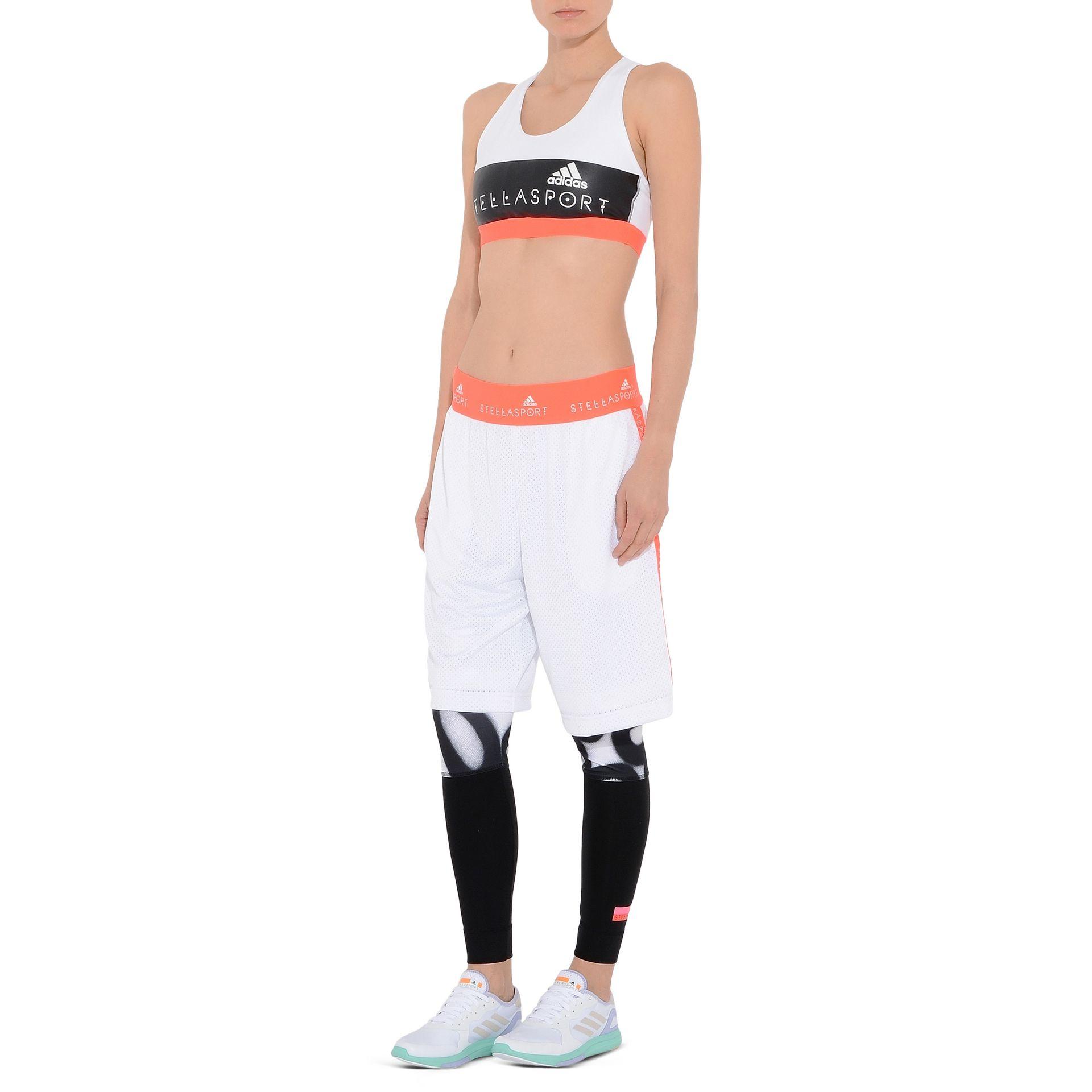 adidas By Stella McCartney Synthetic Long Basketball Shorts in White - Lyst