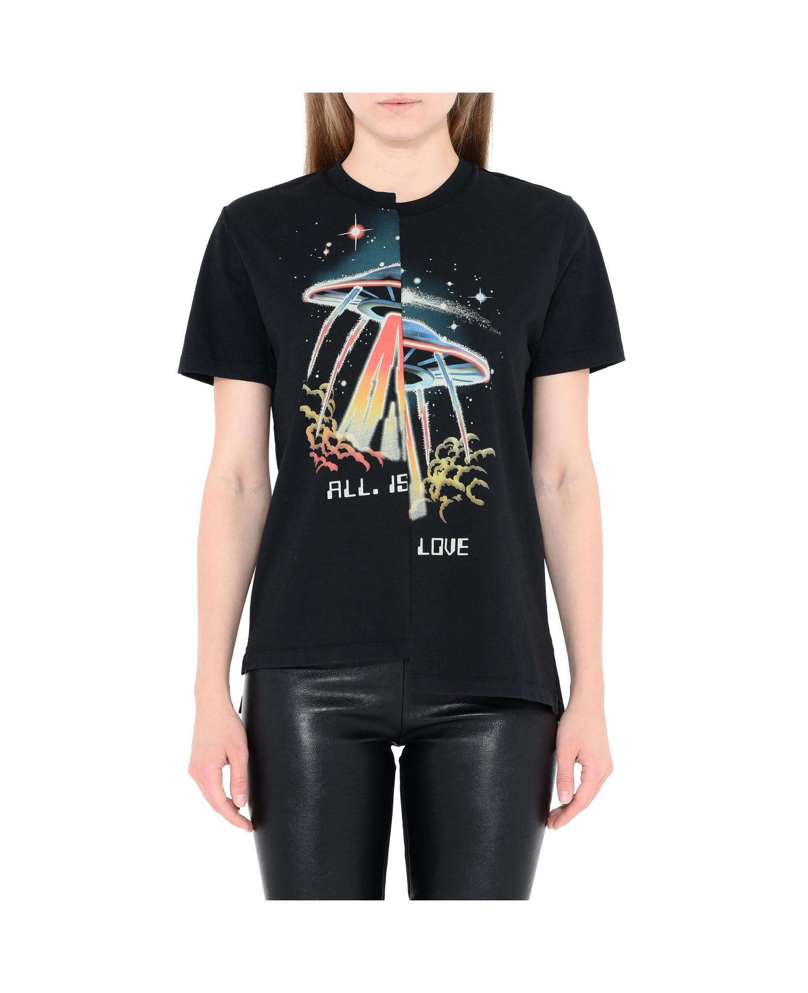 Stella McCartney Cotton Black Ufo Print T-shirt | Lyst
