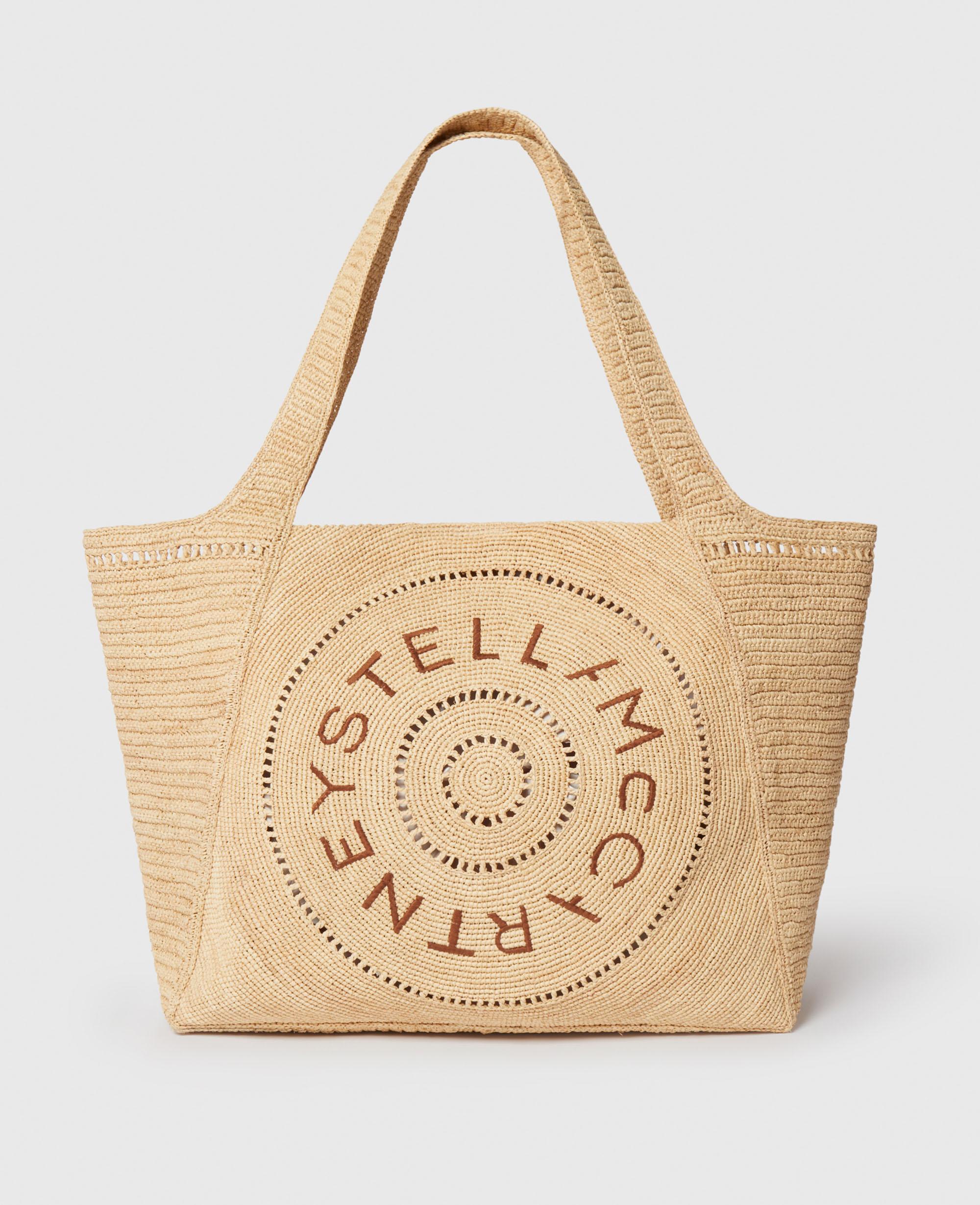 Stella McCartney Logo Raffia Large Tote Bag in Natural | Lyst UK