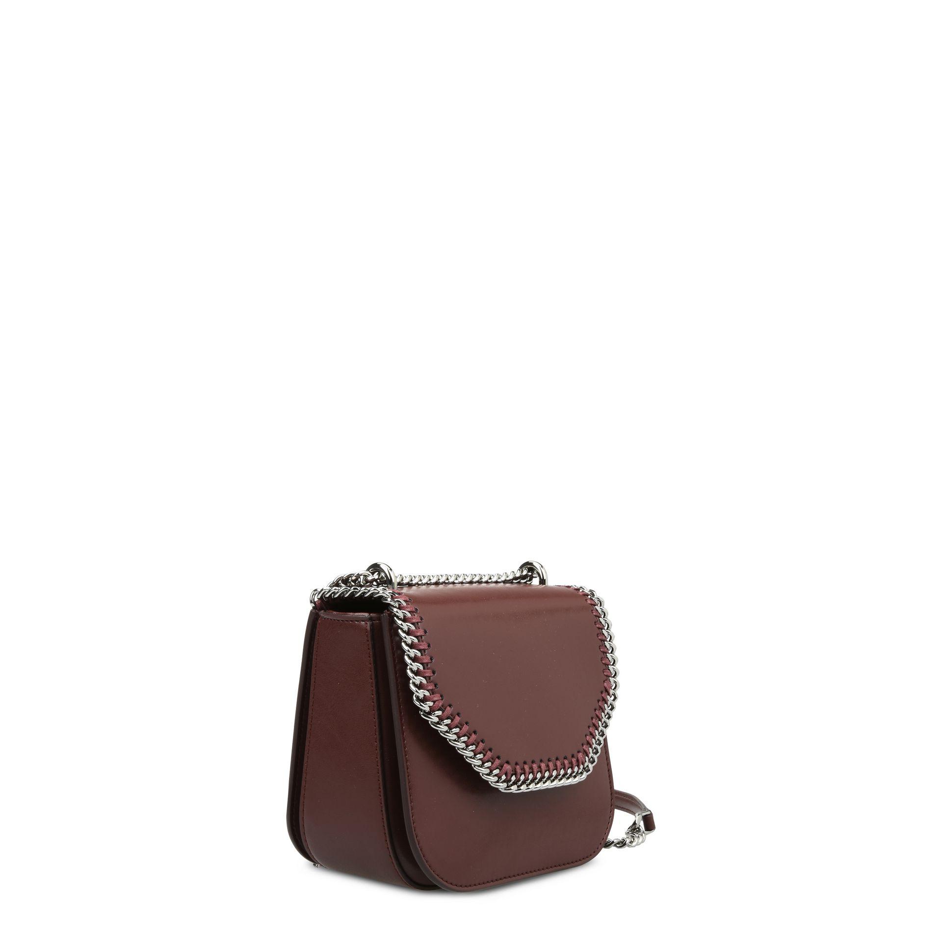 Stella McCartney Bordeaux Falabella Box Mini Shoulder Bag in