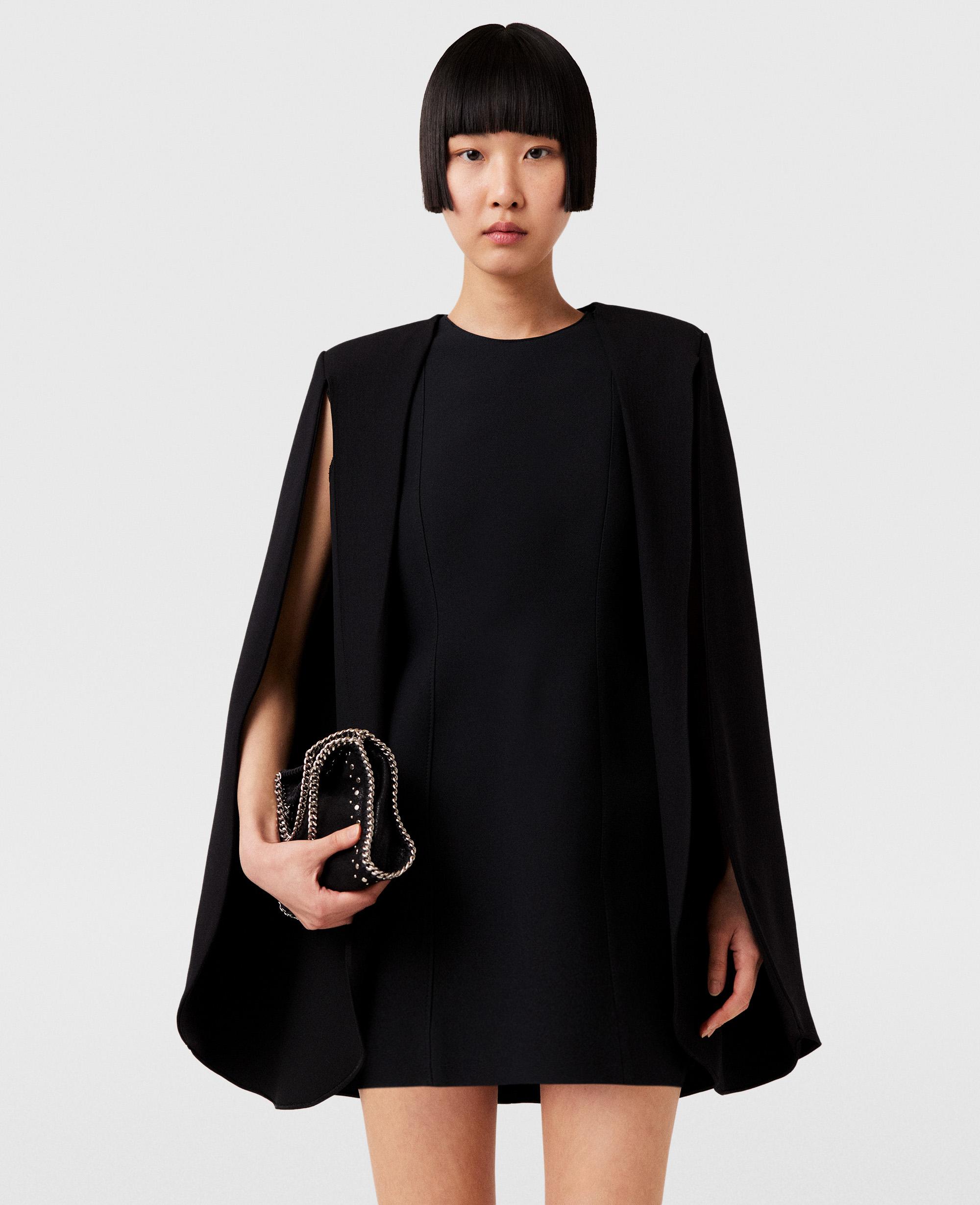Black cape mini dress clearance