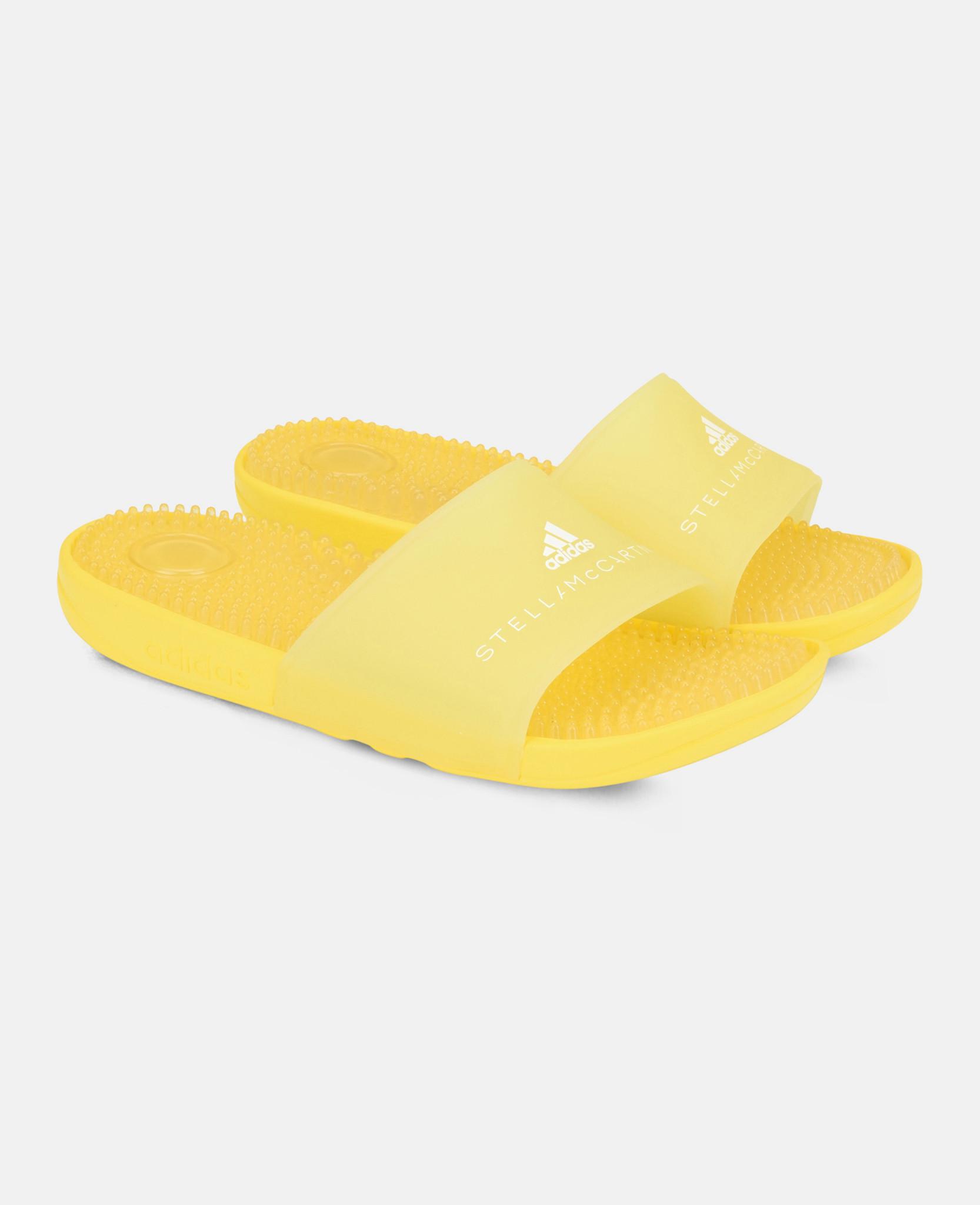 adidas yellow flip flops