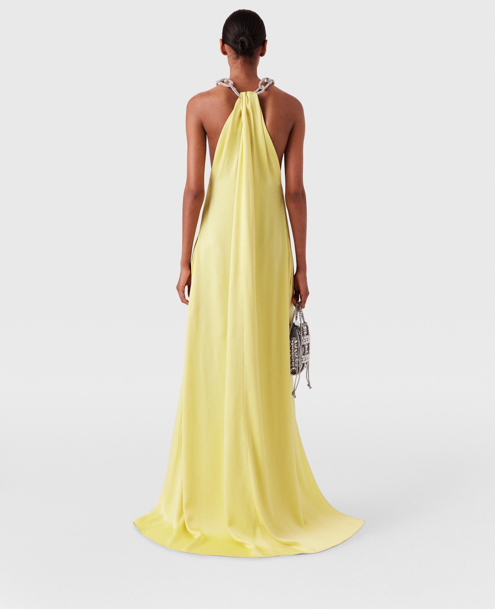 ワンピース Stella McCartney CRYSTAL STRAP LONG DRESS Stella McCartney Crystal Cage Halterneck Maxi Dress in White