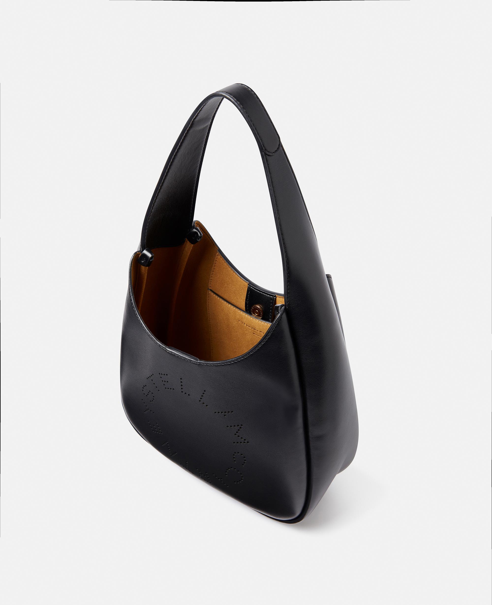 Stella McCartney Logo Slouchy Hobo Tote Bag in Black | Lyst