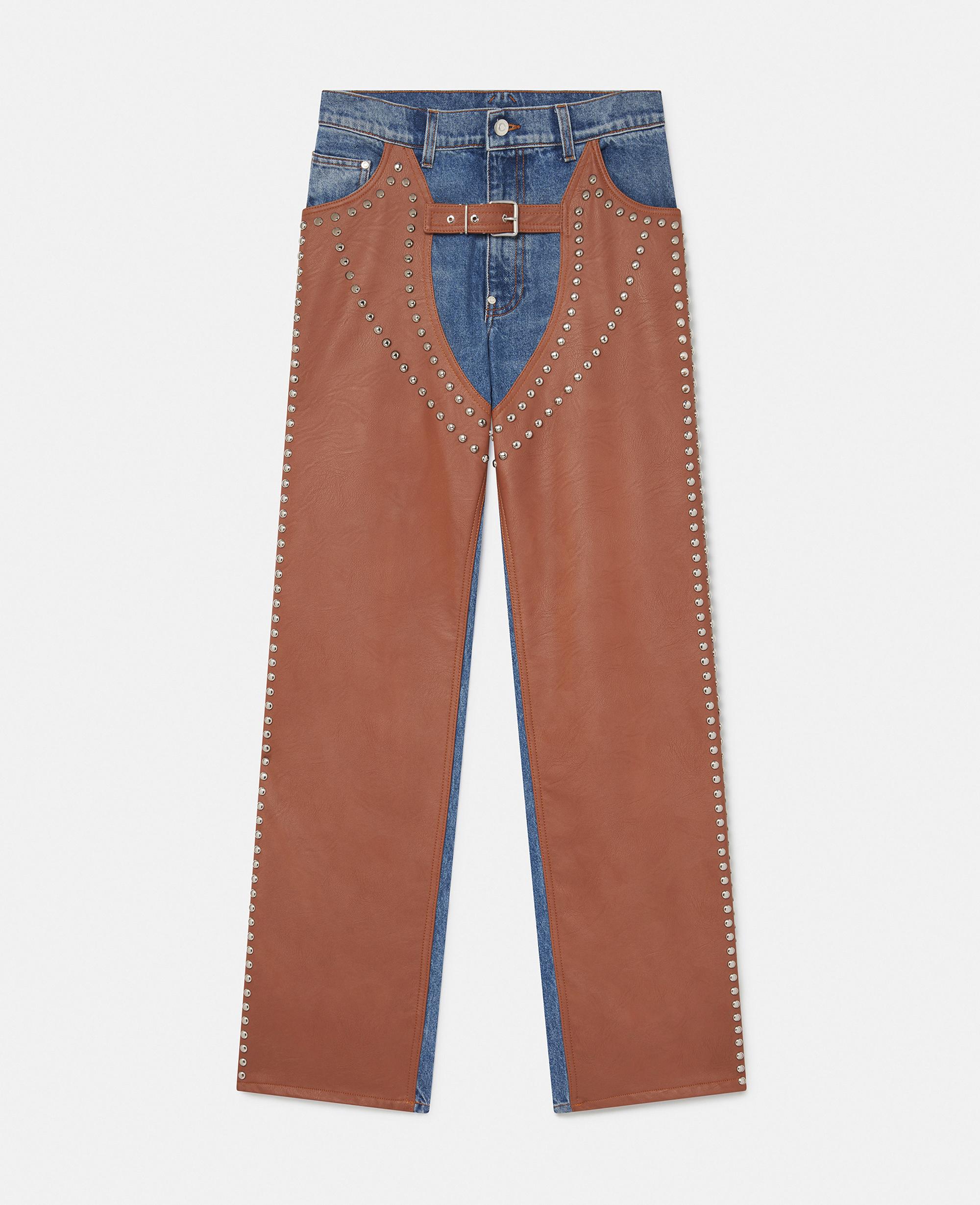 【24SS NEW】Stella McCartney / Chaps High-Rise ジーンズ Stella McCartney Chaps High-Rise Straight-Leg Jeans, , Denim