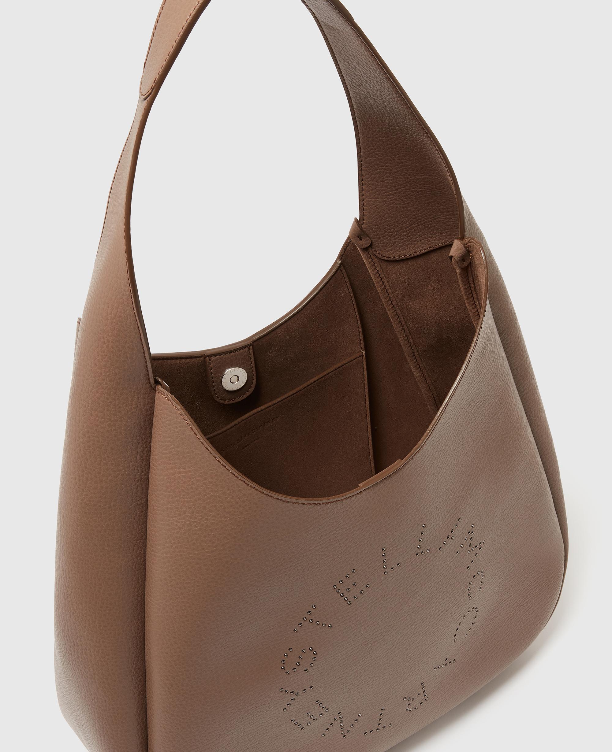 Stella McCartney Logo Studded Large Hobo Bag in Brown Lyst UK - Main Image