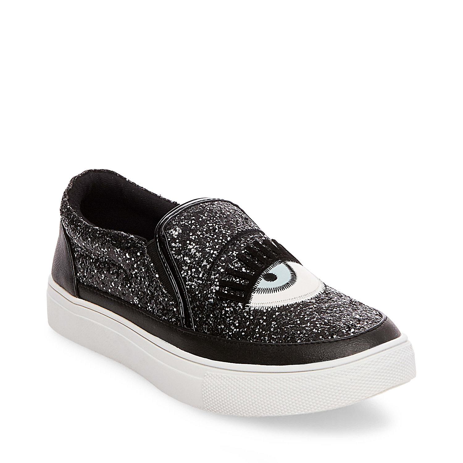 steve madden glitter slip ons