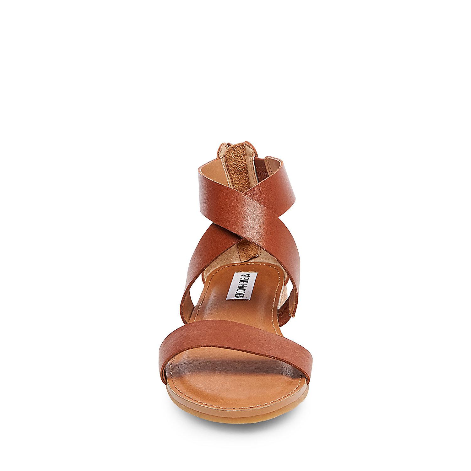 steve madden halley cognac leather sandals