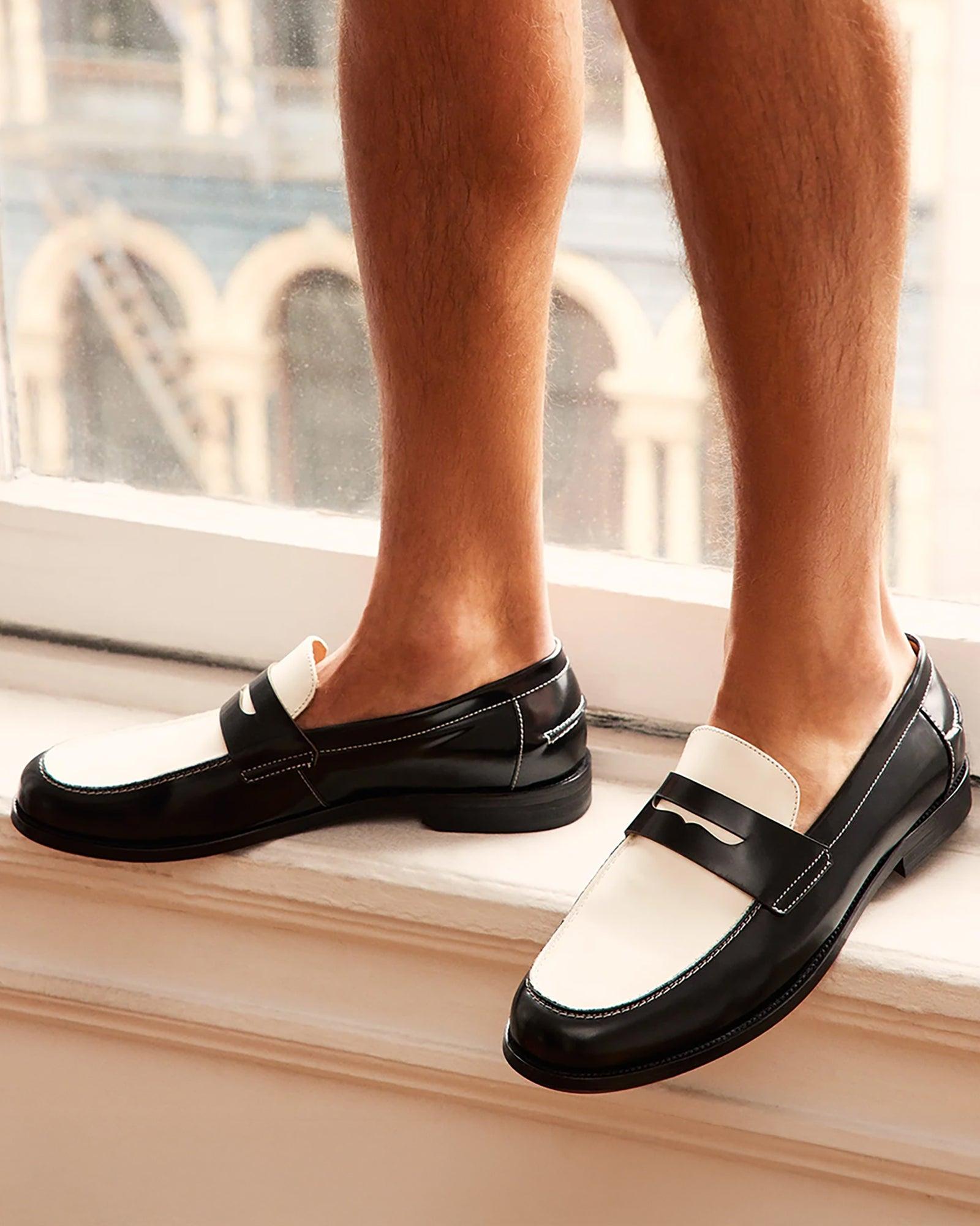Steve Madden Natan Black-white Leather for Men | Lyst Canada display picture 2