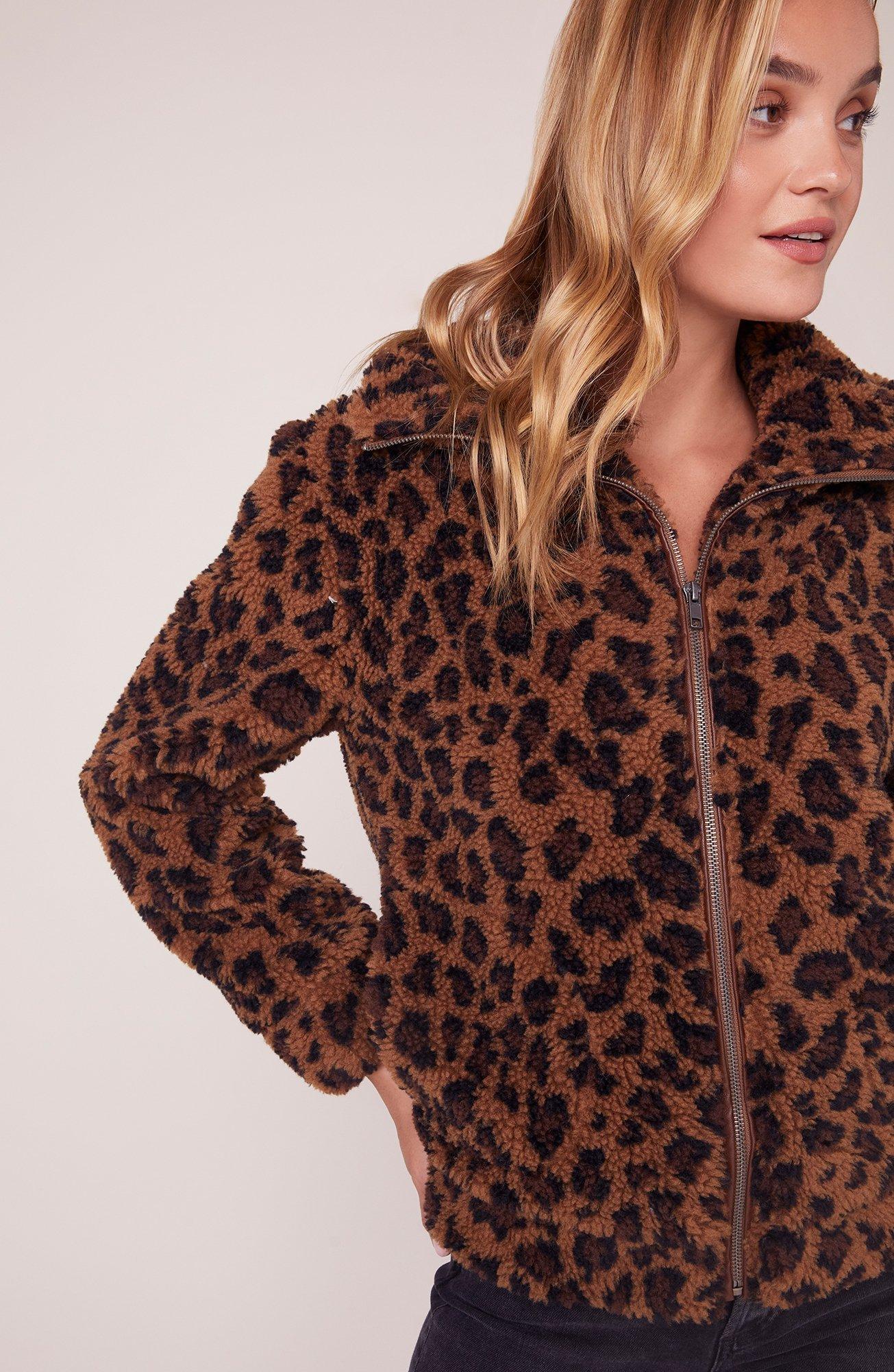 bb dakota leopard bomber jacket