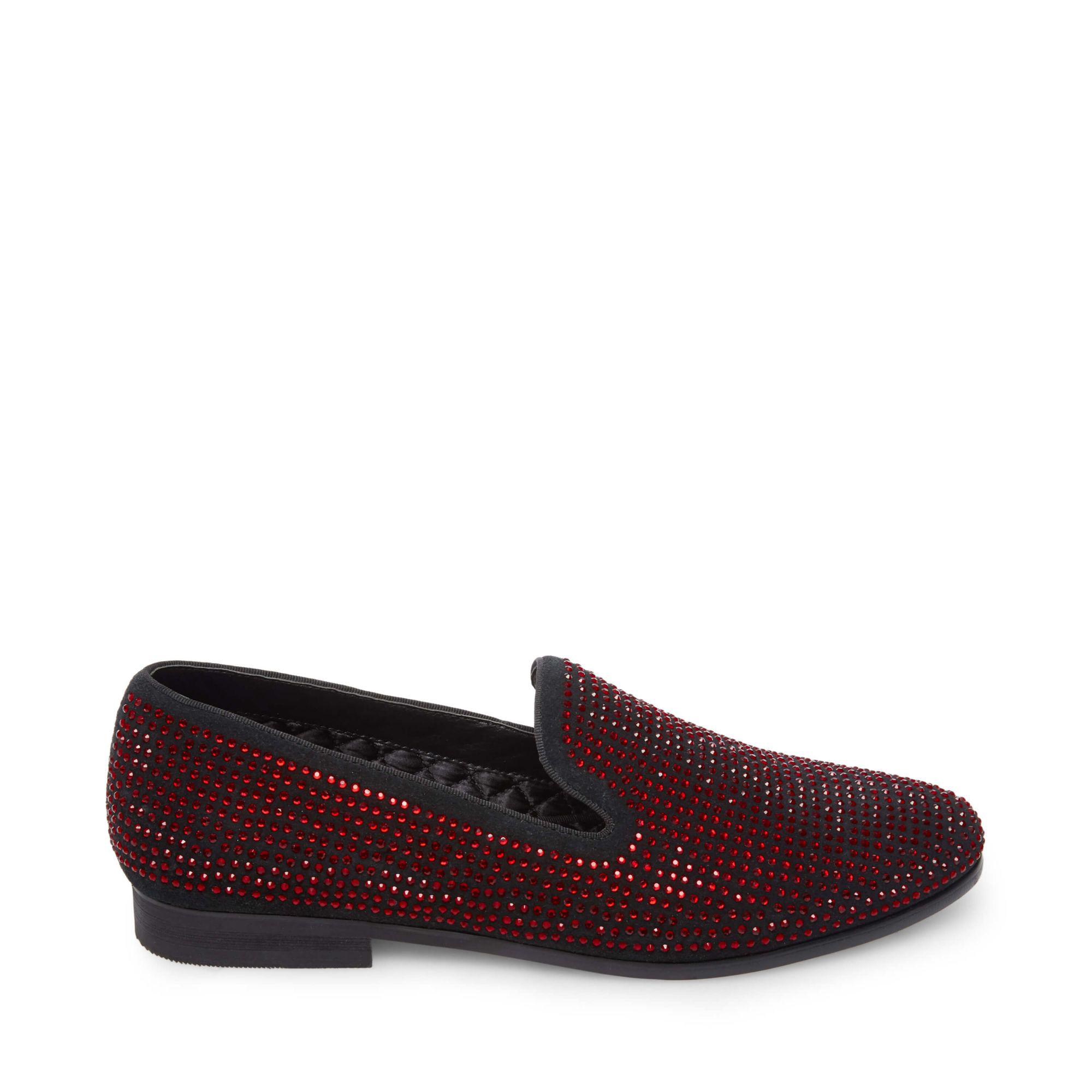 red steve madden loafers